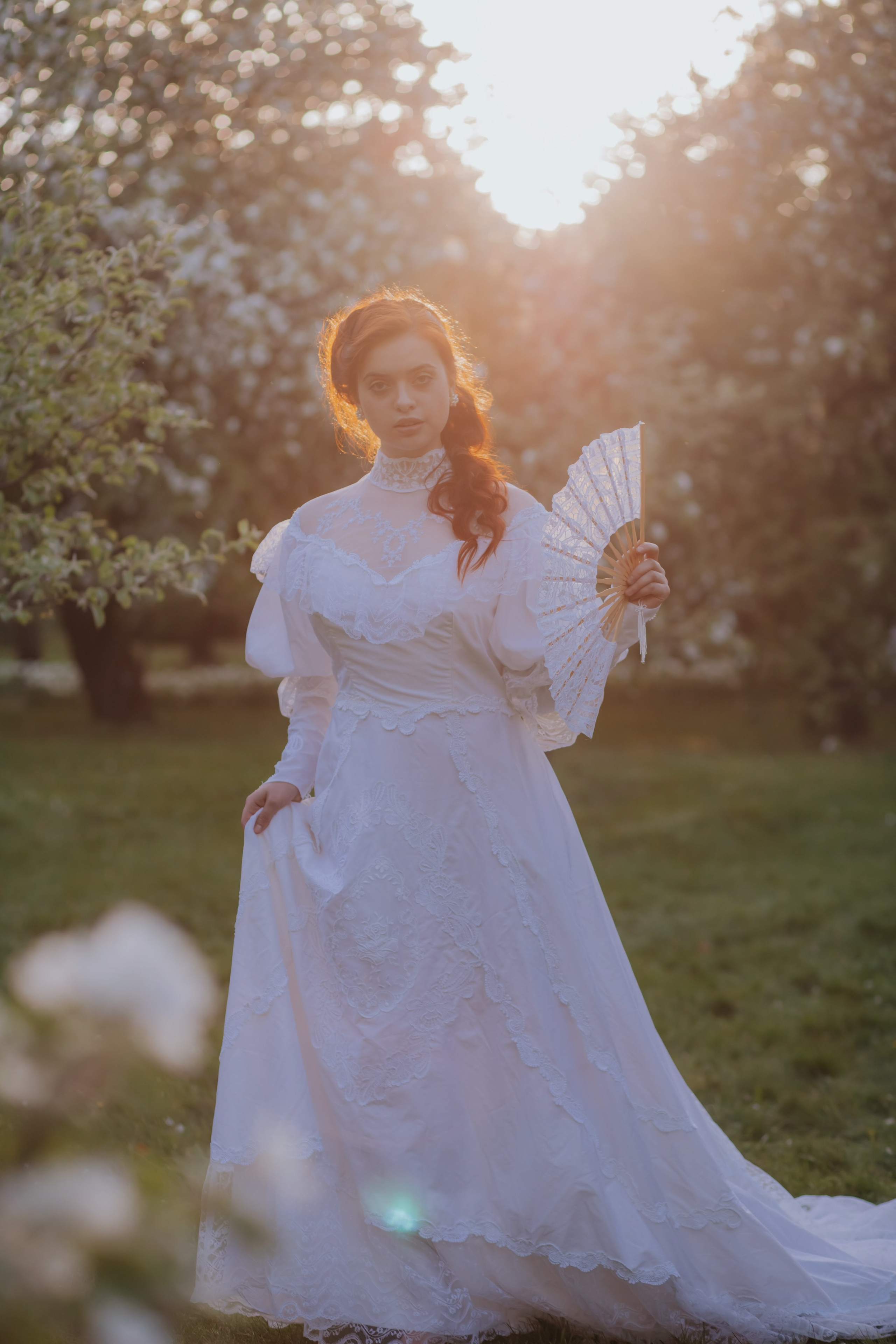 Яблоневый сад. Художественная винтажная фотография