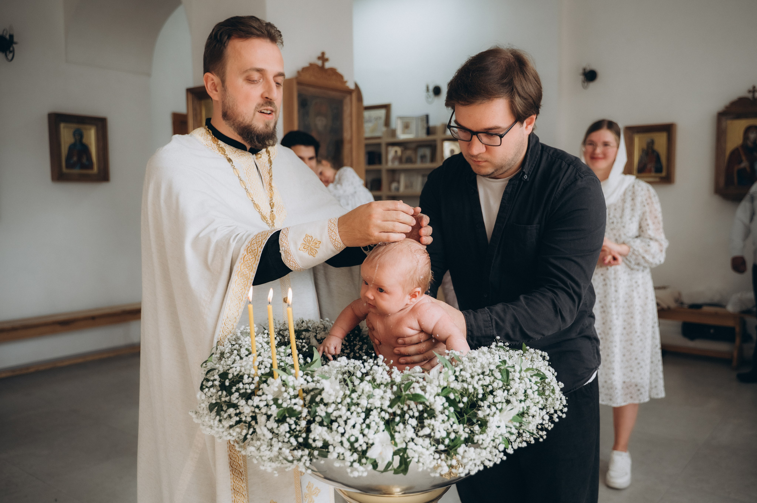 Крещение Ромы (Приход храма святой Равноапостольной княгини Ольги). Семейный фотограф в Минске Дарья Дреко