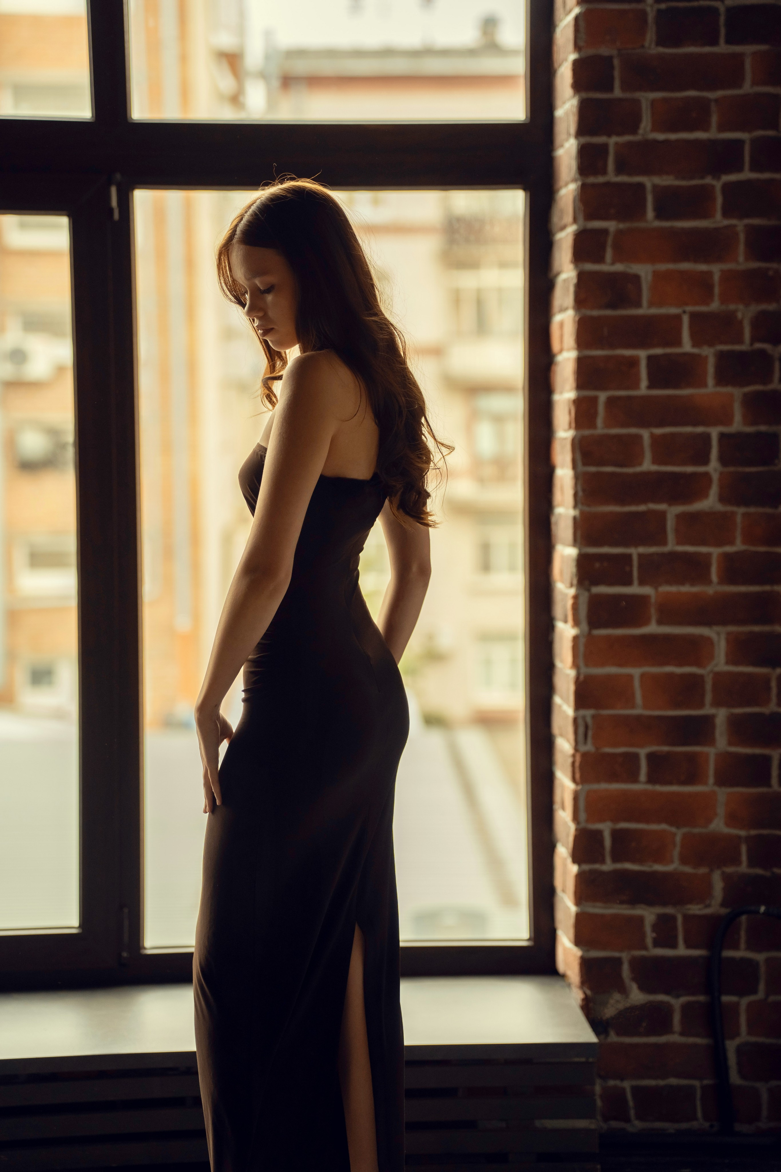 Силуэтная съемка женщины