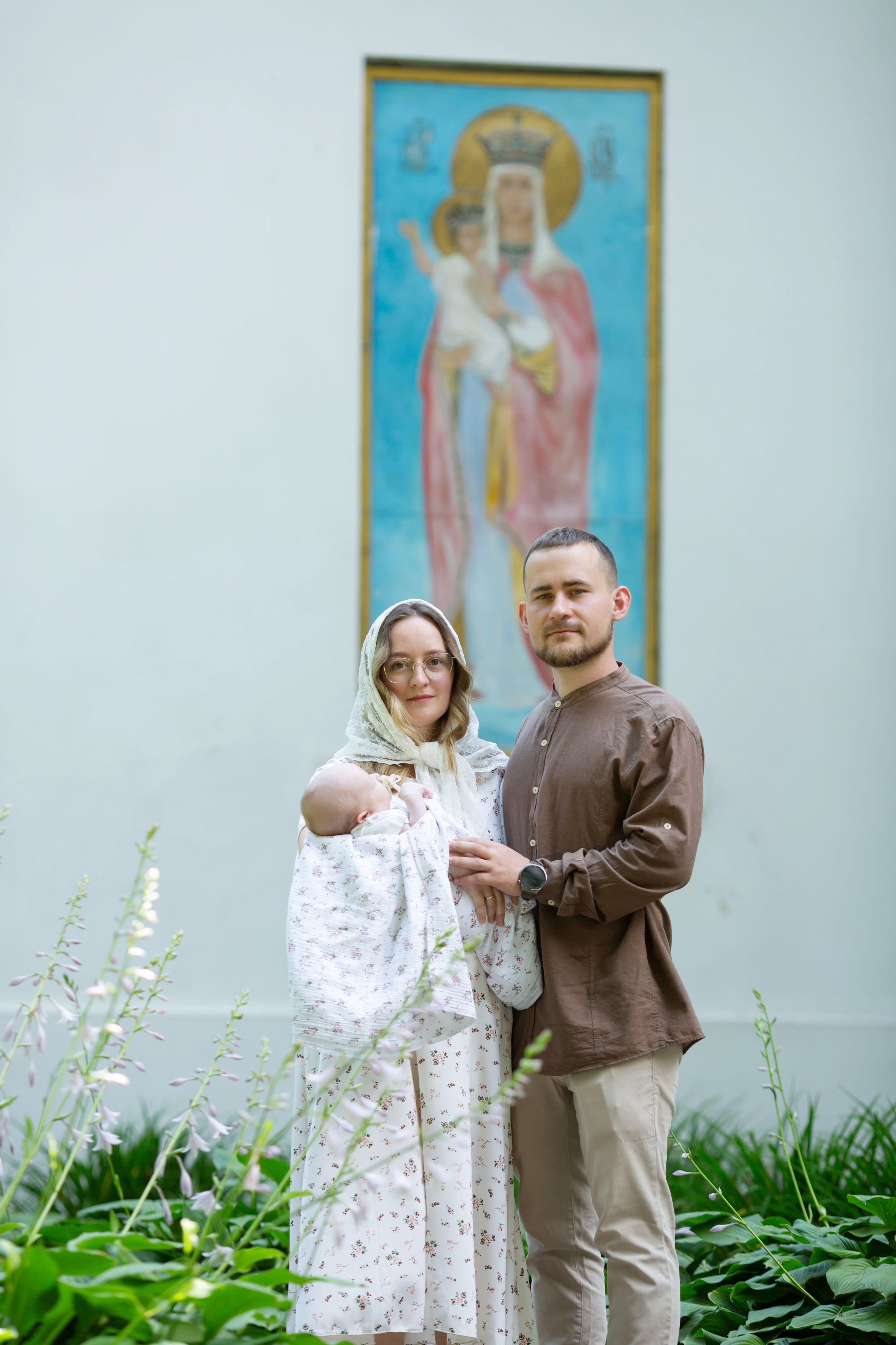 Крещение Амелии. Храм Рождества Христова в с. Михалево. Семейный и детский фотограф Анна Петракова