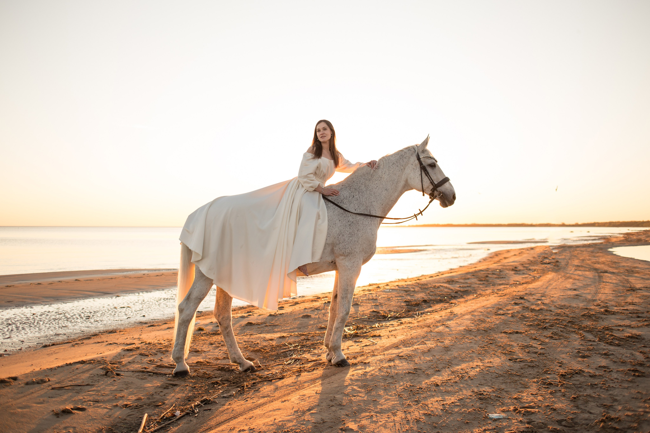 Фотосессия с лошадью на Финском заливе