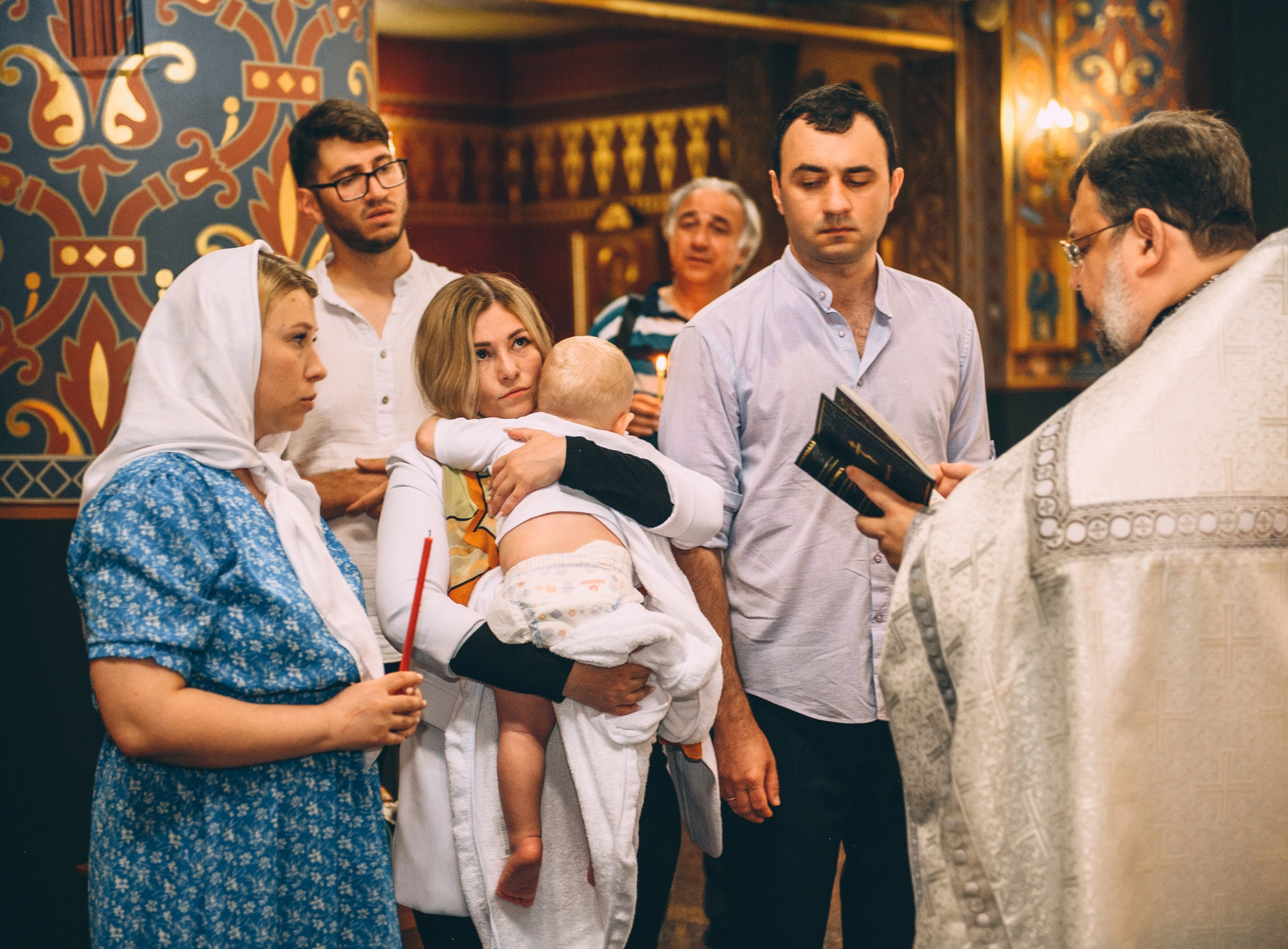 Крещение в храме Нерукотворного Образа Христа Спасителя. Свадебный и семейный фотограф София Невская