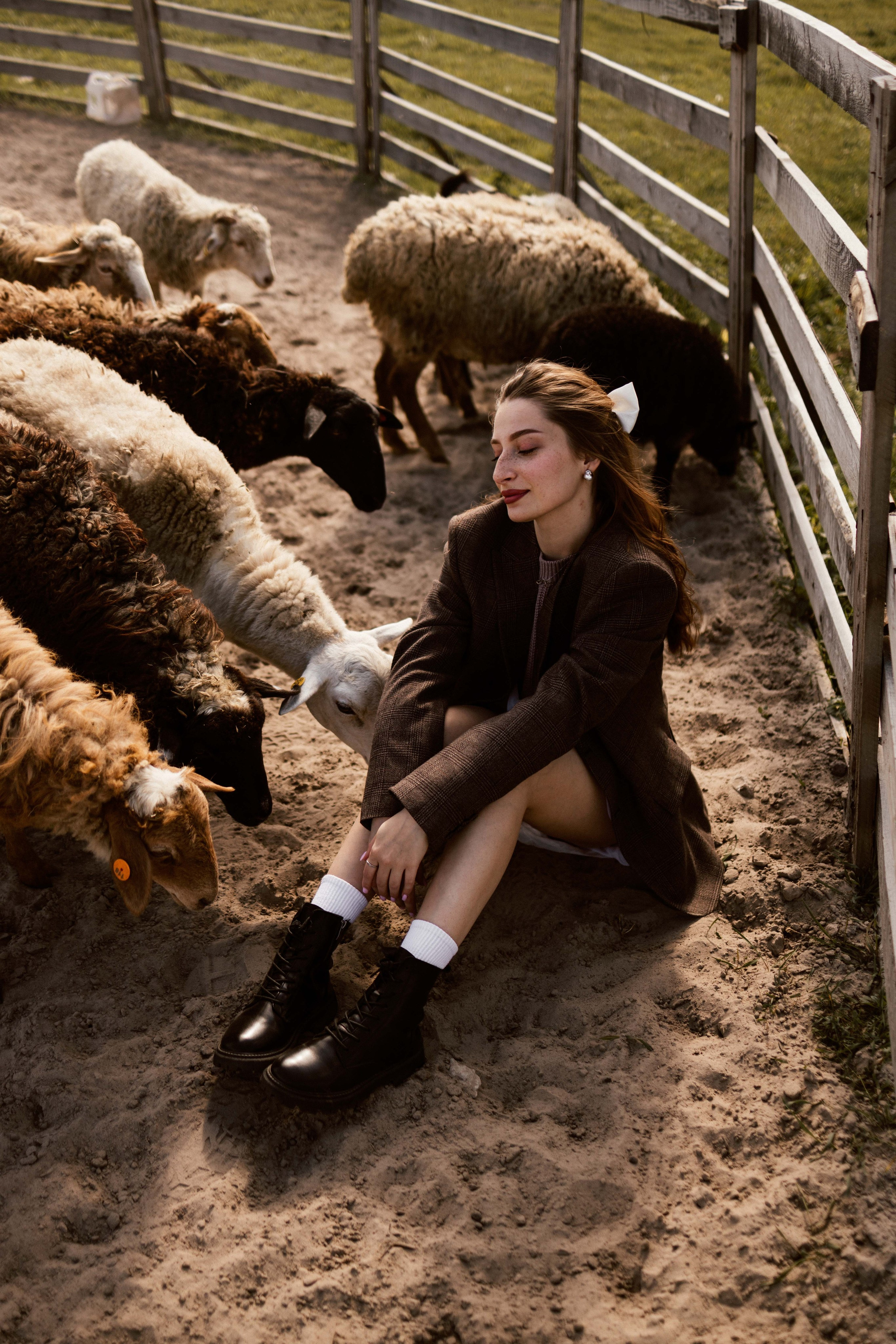 Фотосессия с овечками для Ксюши. Фотограф в Тюмени Башмакова Анна