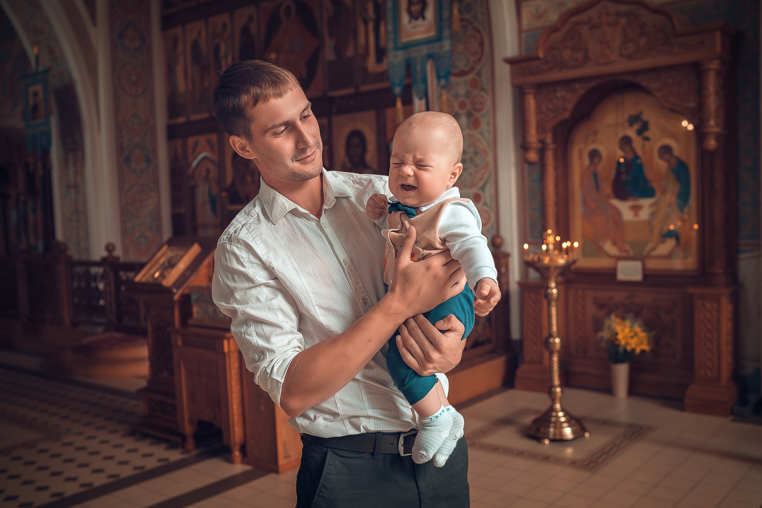 Крещение Даниила Храм Иоанна Предтечи. Фотограф на Крещение и Венчание в Красноярске Рамазанова Юлия