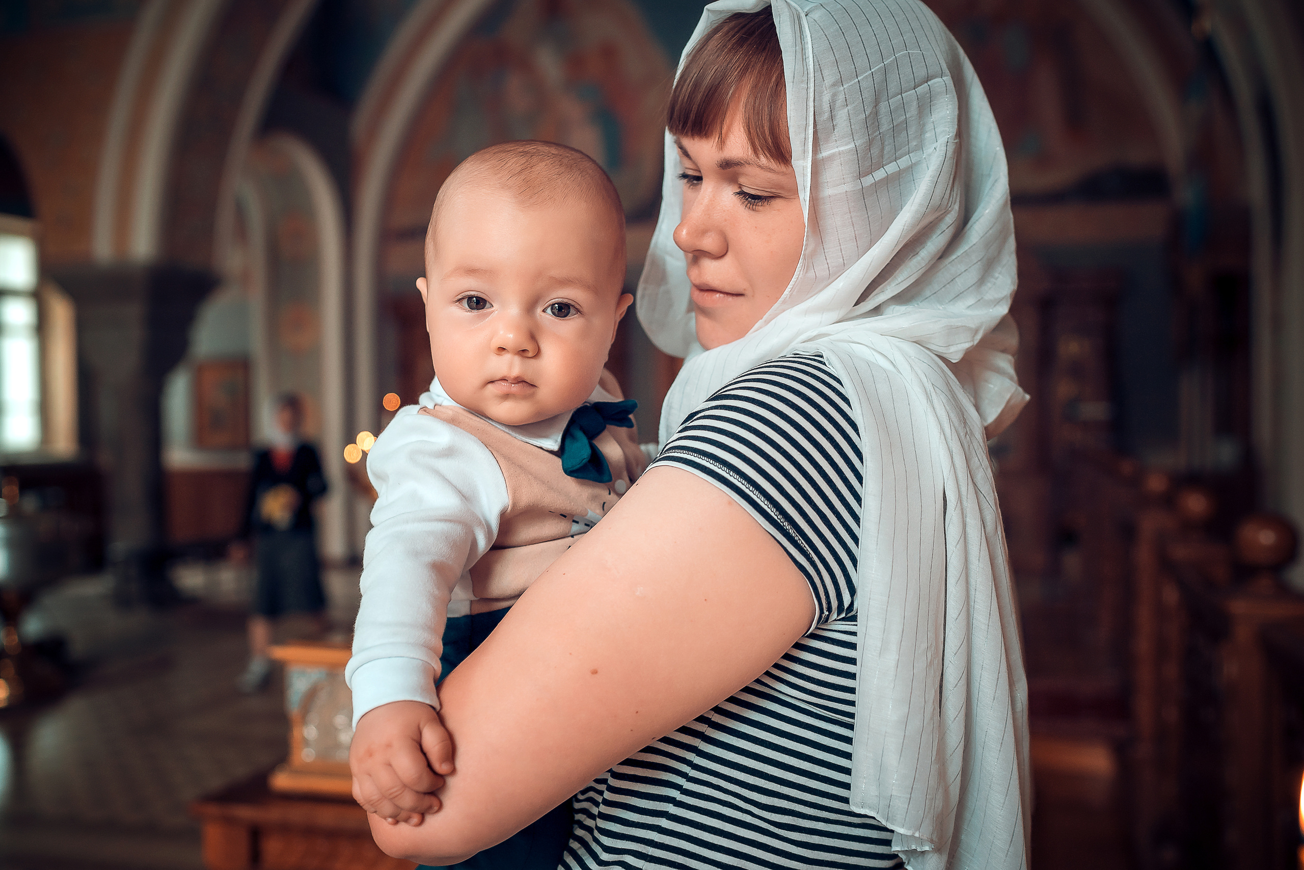 Крещение Даниила Храм Иоанна Предтечи. Фотограф на Крещение и Венчание в Красноярске Рамазанова Юлия