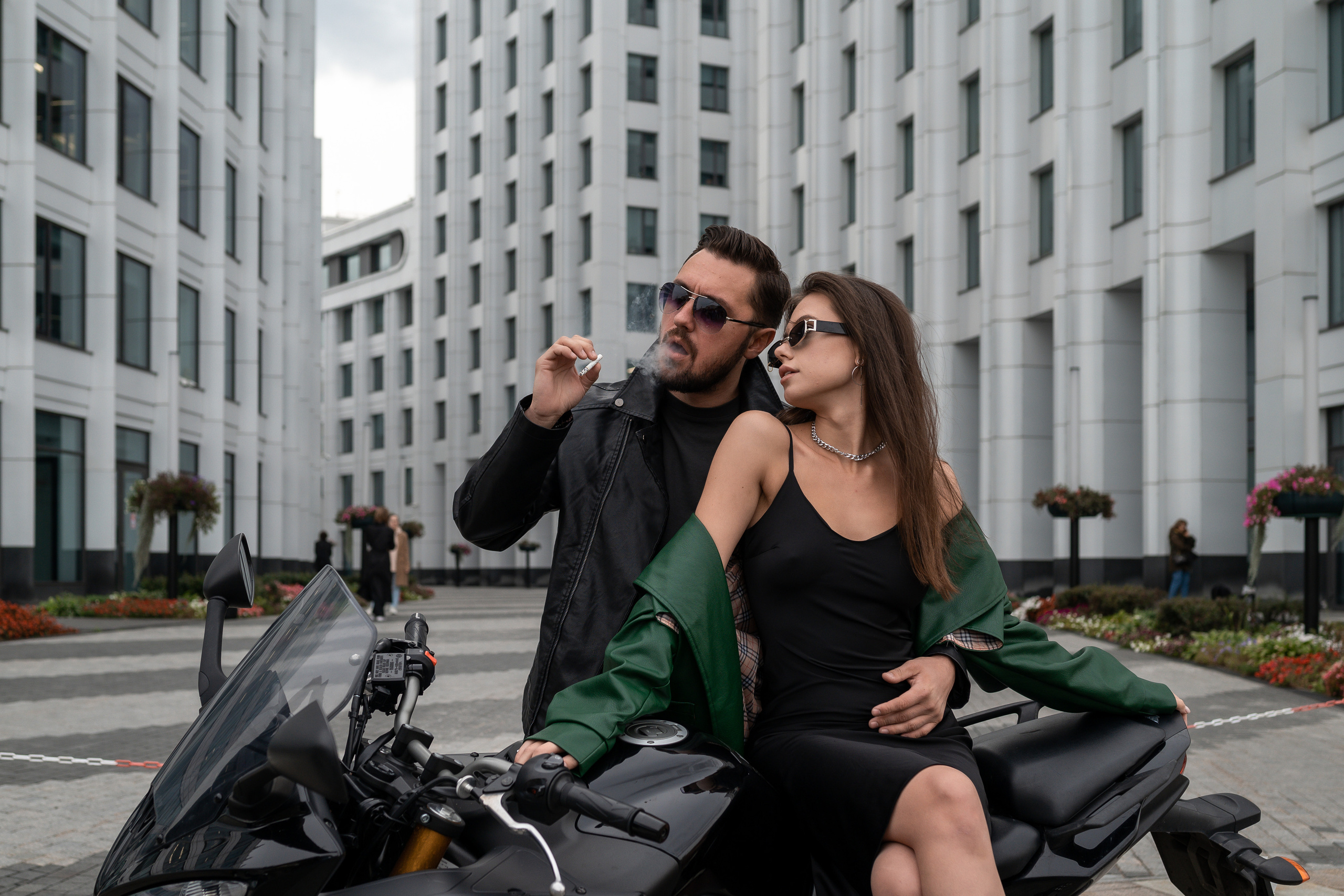 С мотоциклом