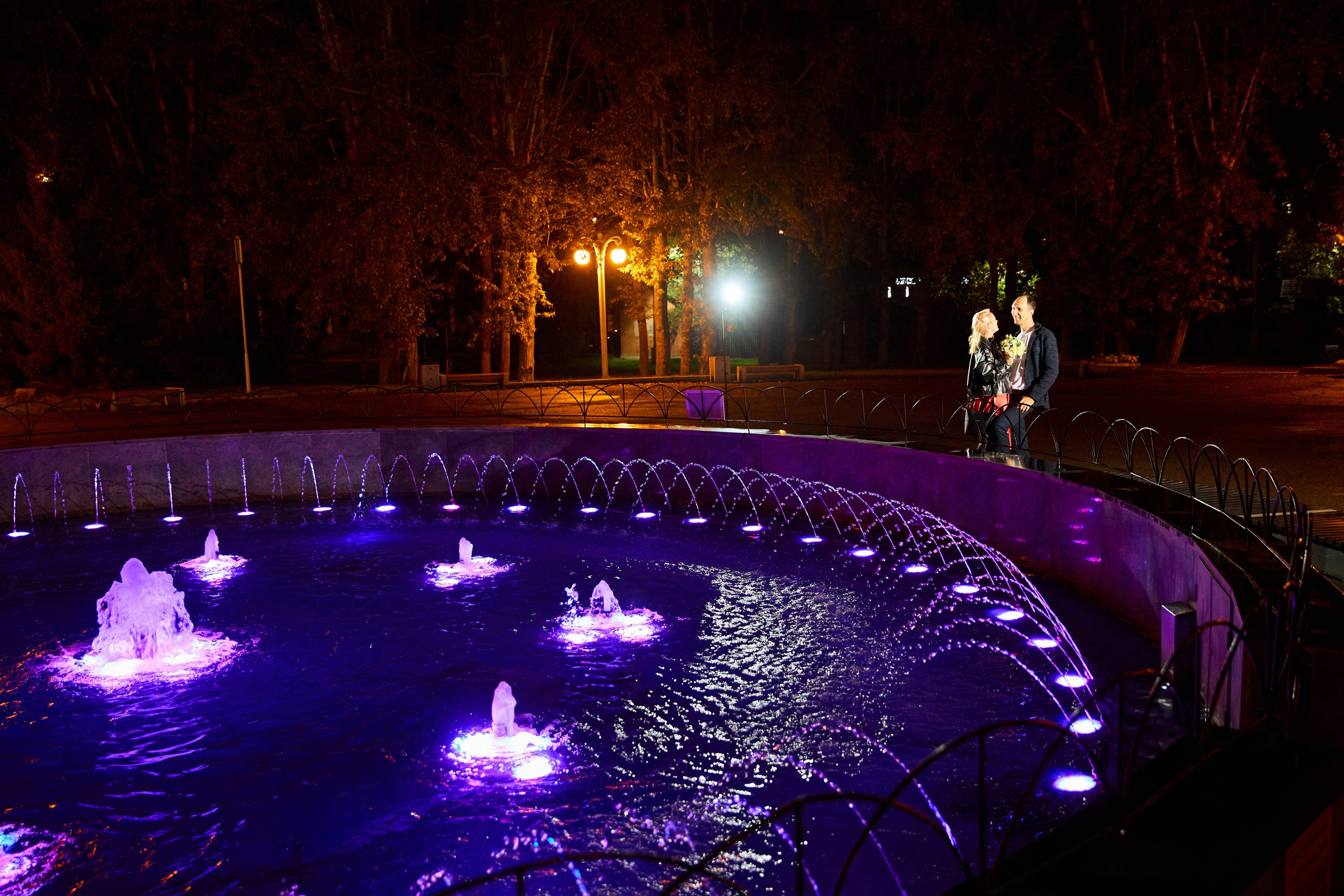 Ночная свадебная фотосессия