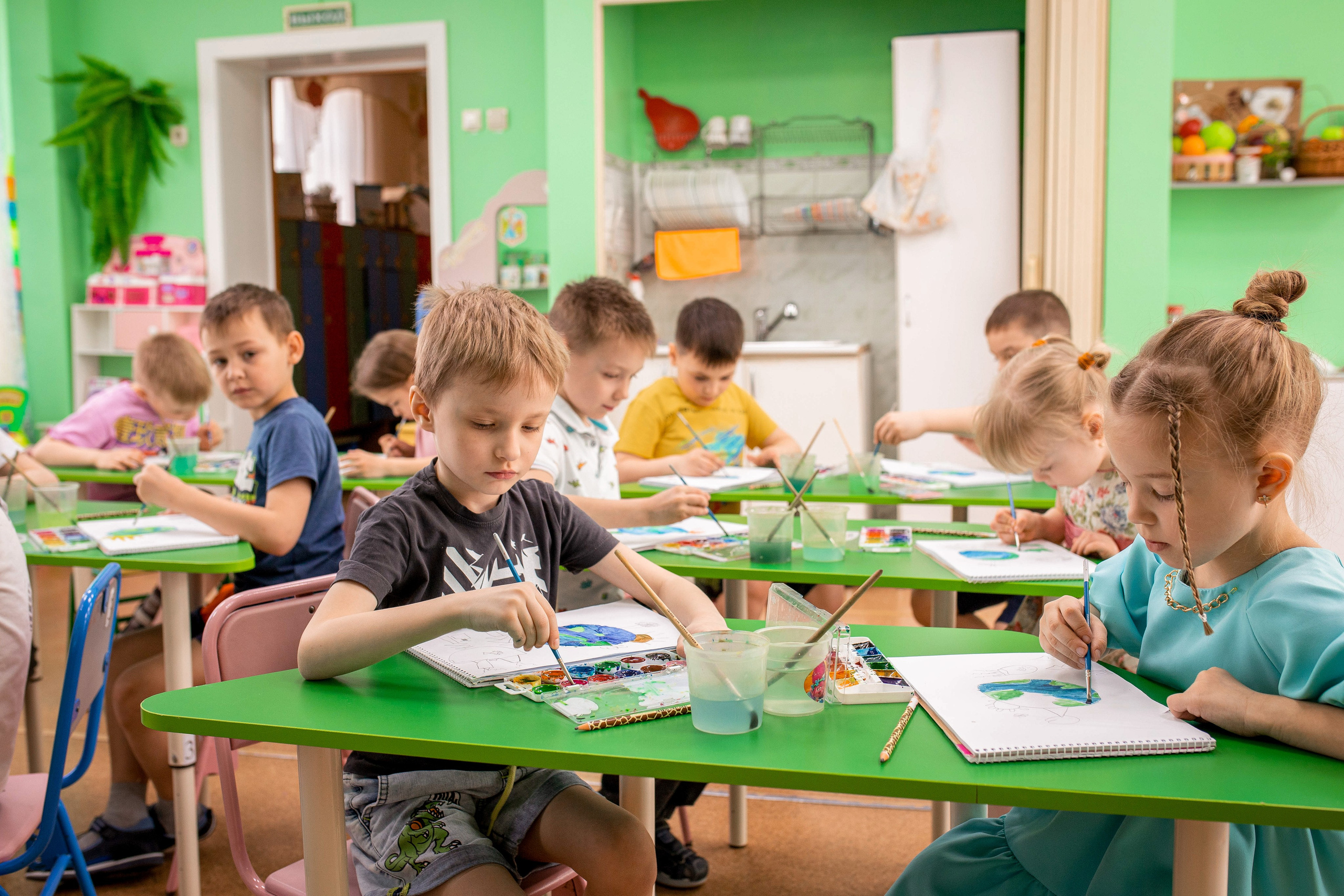 Степа, Даша и Алиса в детском саду. Семейный и детский фотограф город Тында Дарья