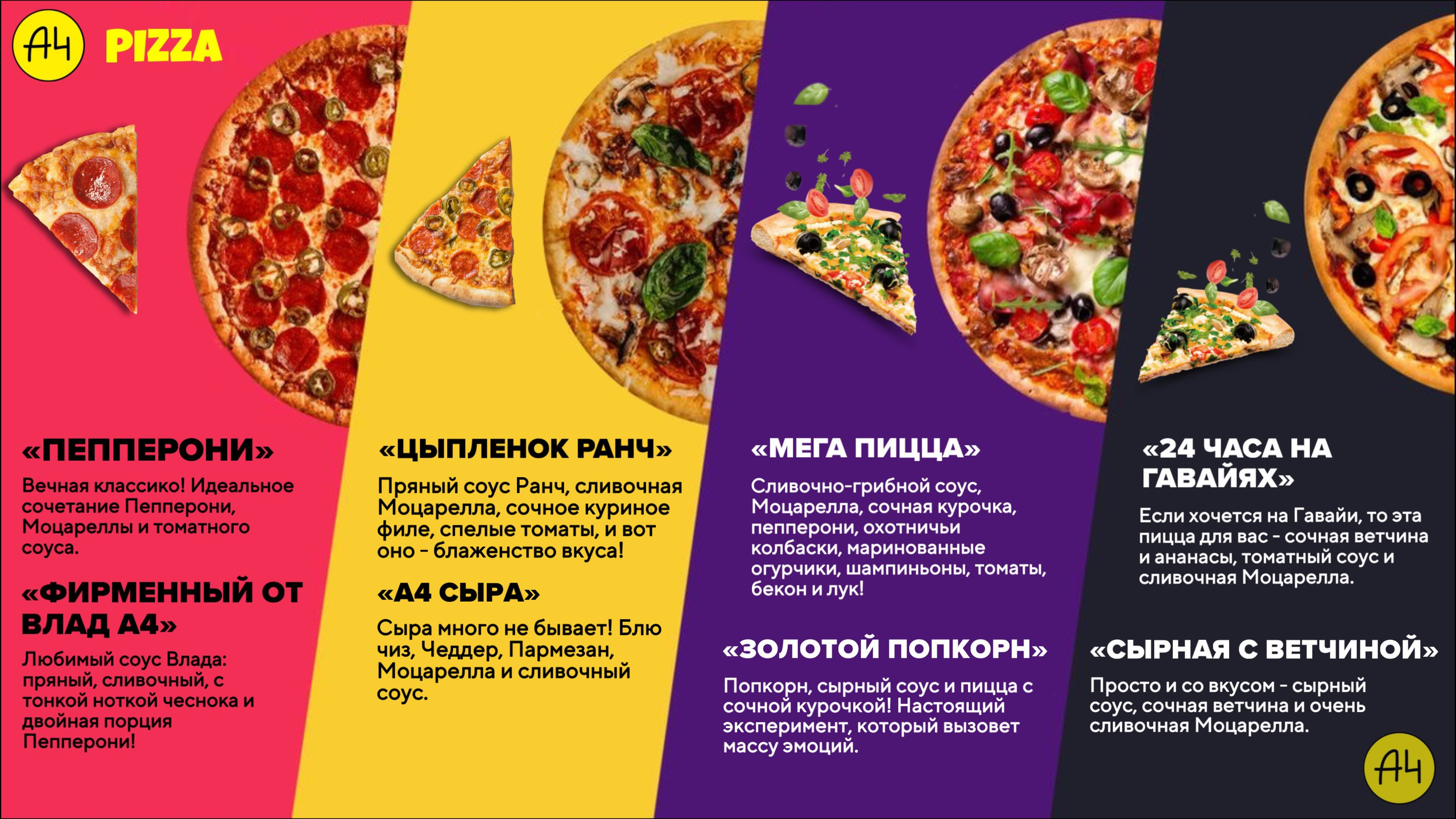Пиццерия: А4 пицца. Маркетинговое агенство by Анастасия Садовская