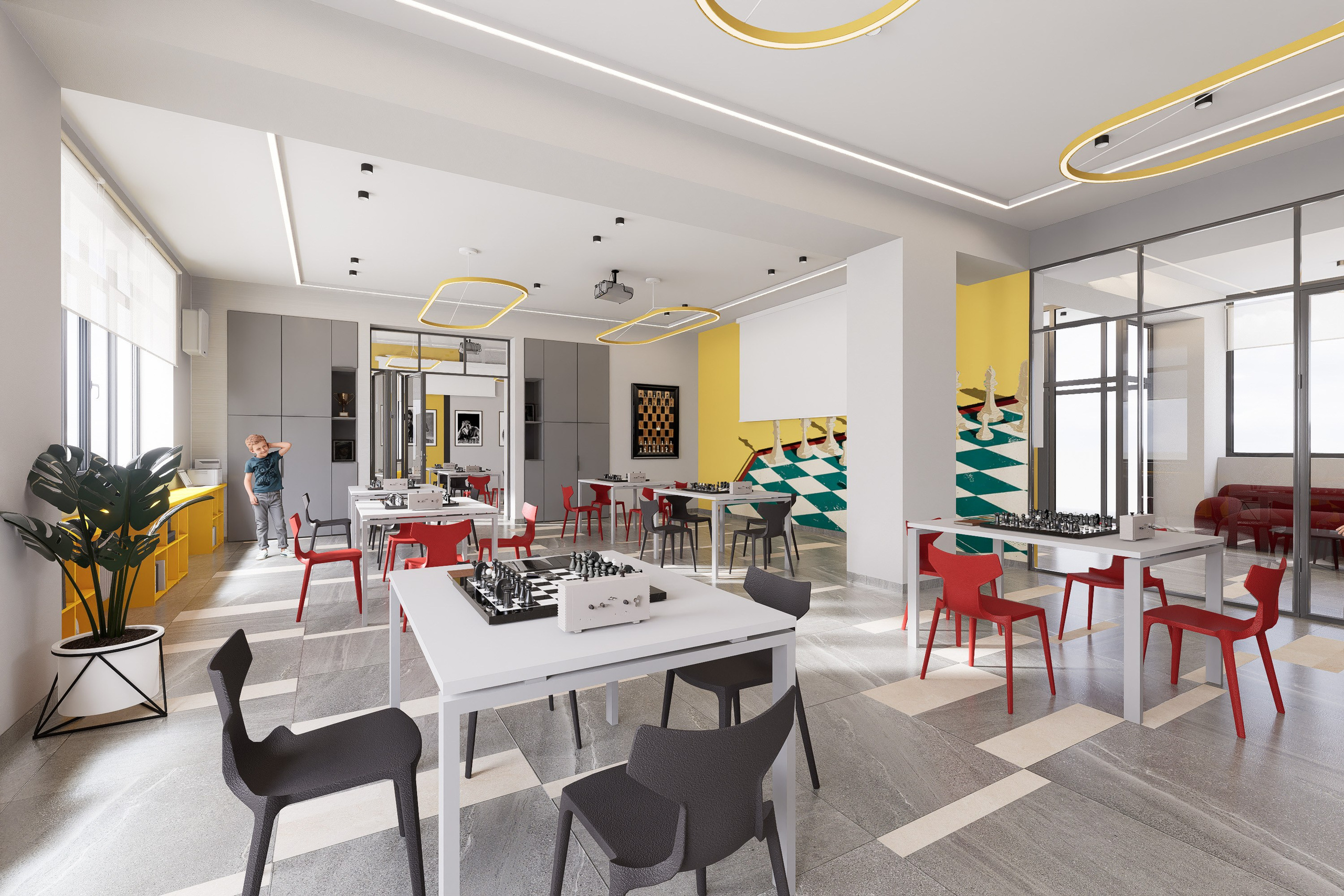 Проект шахматного клуба «ИСКРА». Архитектурно-дизайнерское бюро ROOMS