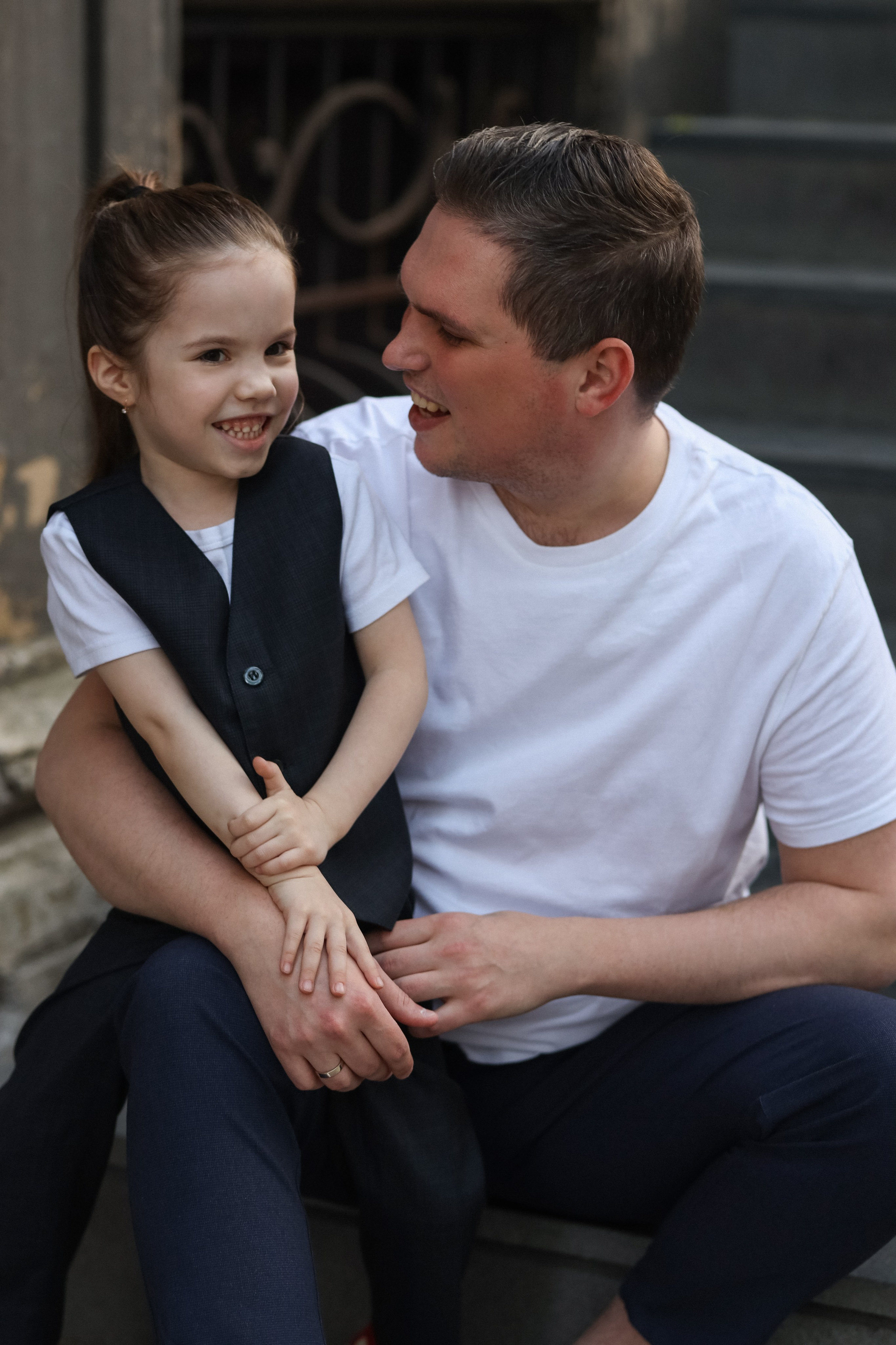 Мила и папа Антон прогулка по Петербургу. Лена Колягина Фотограф по любви