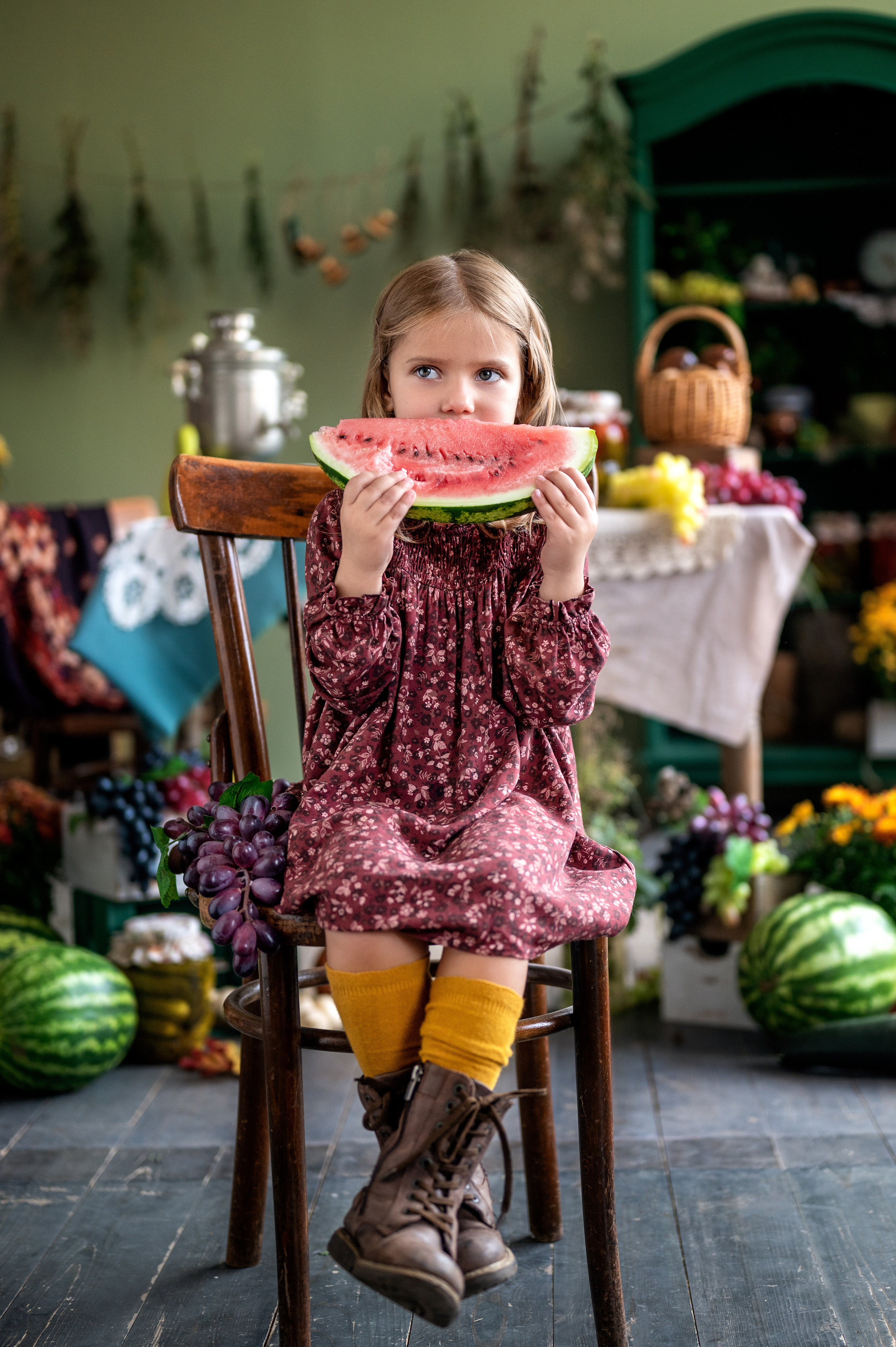 Студийная съемка Маргариты с кроликами. Фотограф Елена Сасс Москва