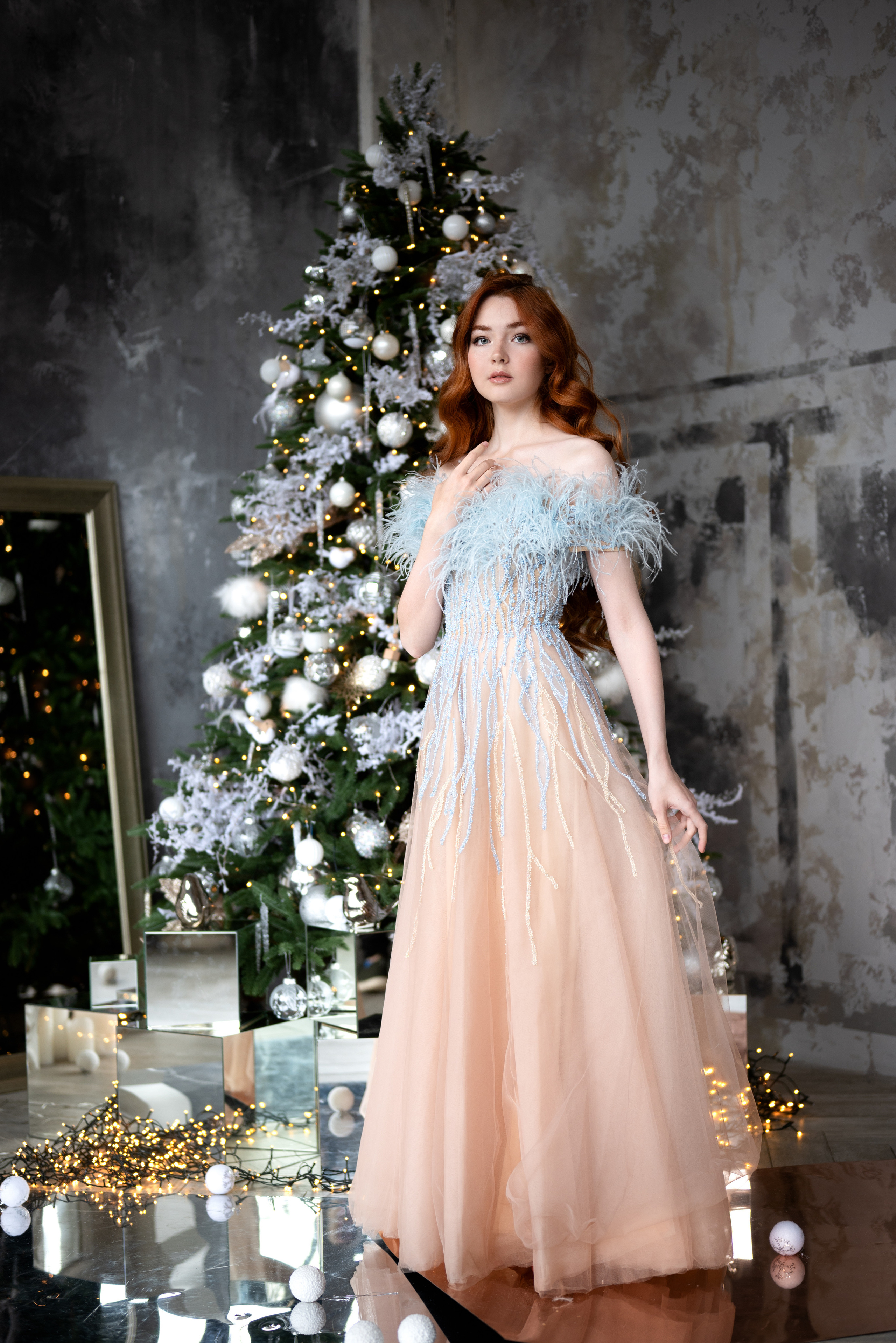 Новогодняя фотосессия Анны в студии ID. Фотограф Елена Сасс Москва