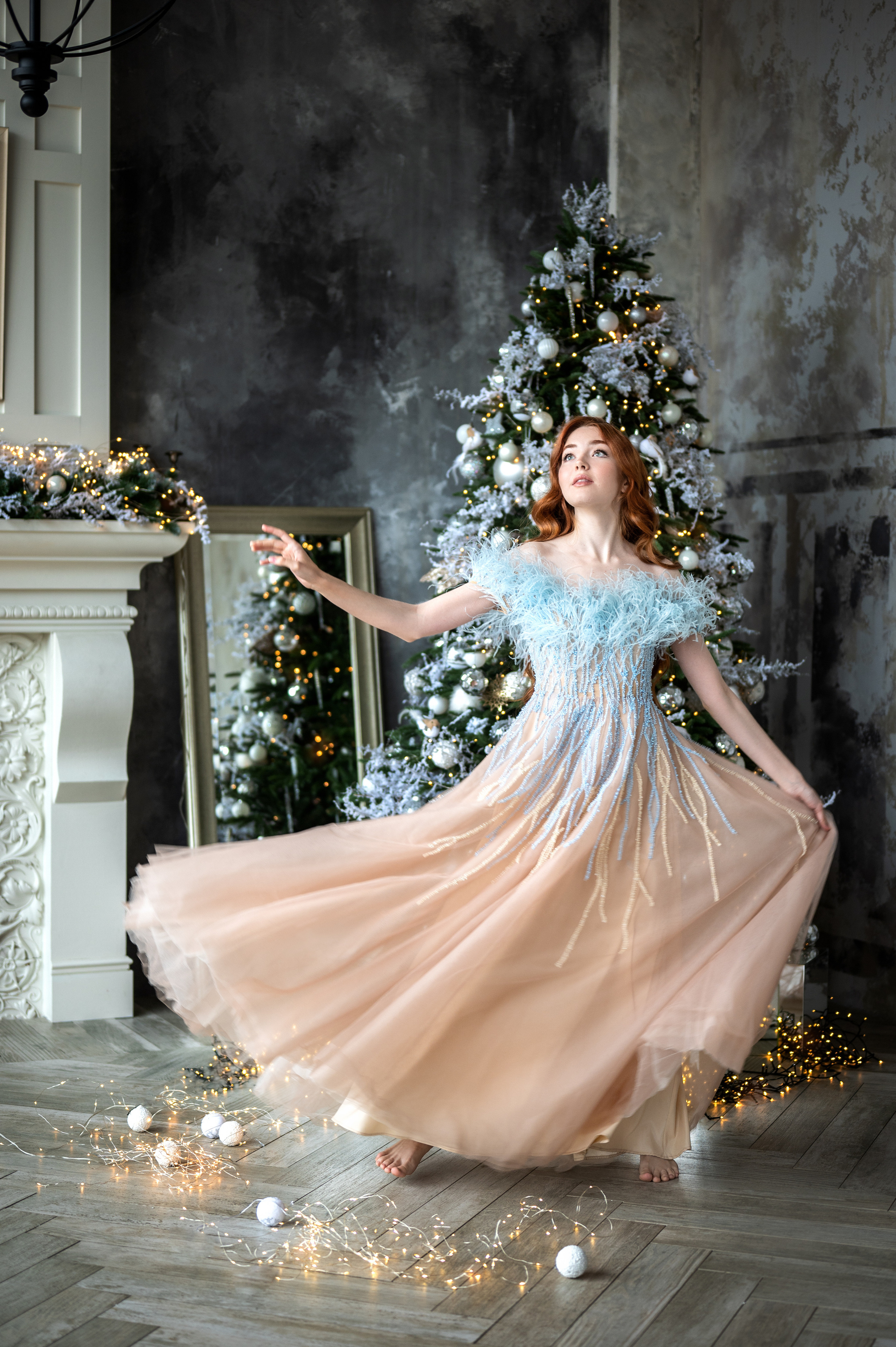 Новогодняя фотосессия Анны в студии ID. Фотограф Елена Сасс Москва