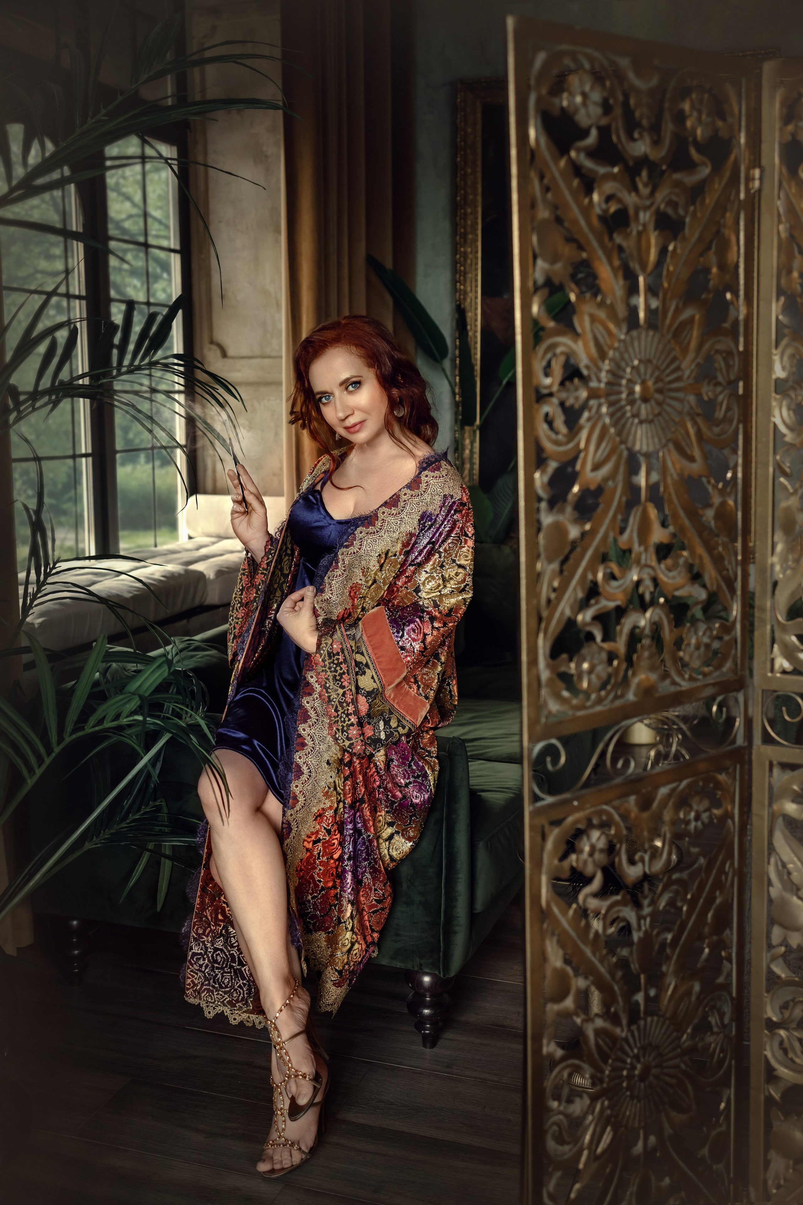 Студийная женская фотосессия стилизация арт-нуво косплей. Фотограф в Москве Мухина Ирина