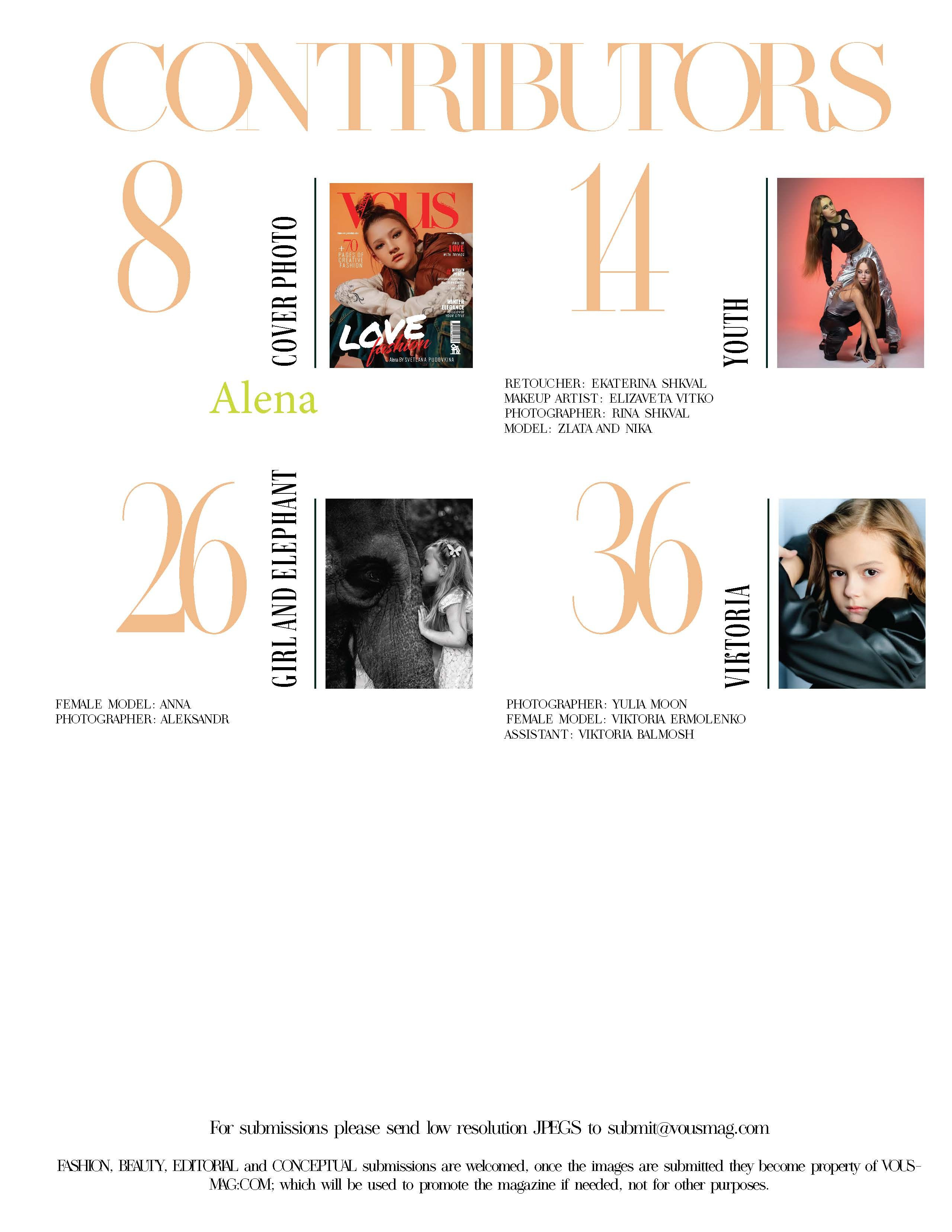 Публикация VOUS MAGAZINE (PREMIUM Publication Madrid, Spain). Фотограф Тольятти Светлана Пудовкина