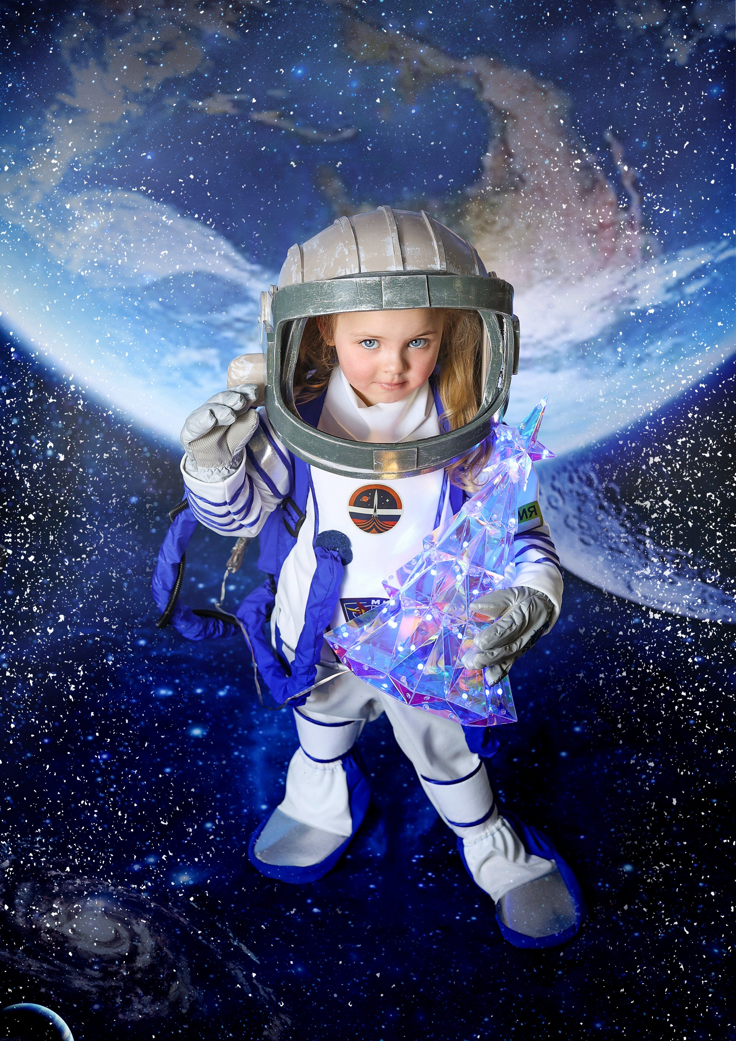 Фотосессия «Новый год в космосе» 2024 год. Фотограф в детский сад Елена Колчева Новокузнецк