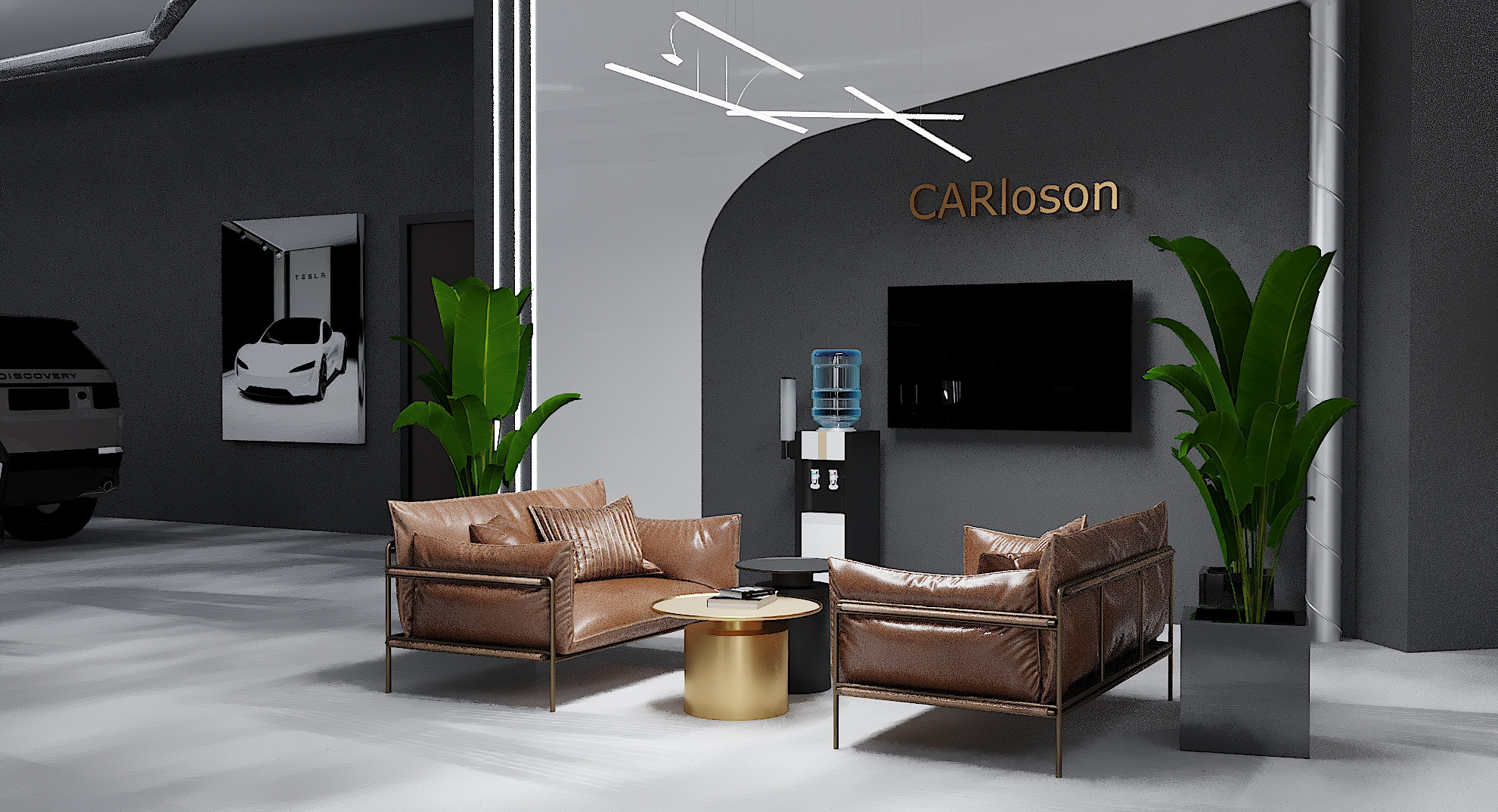 Дизайн салона CARloson г. Москва. Lina architector | Дизайн интерьера
