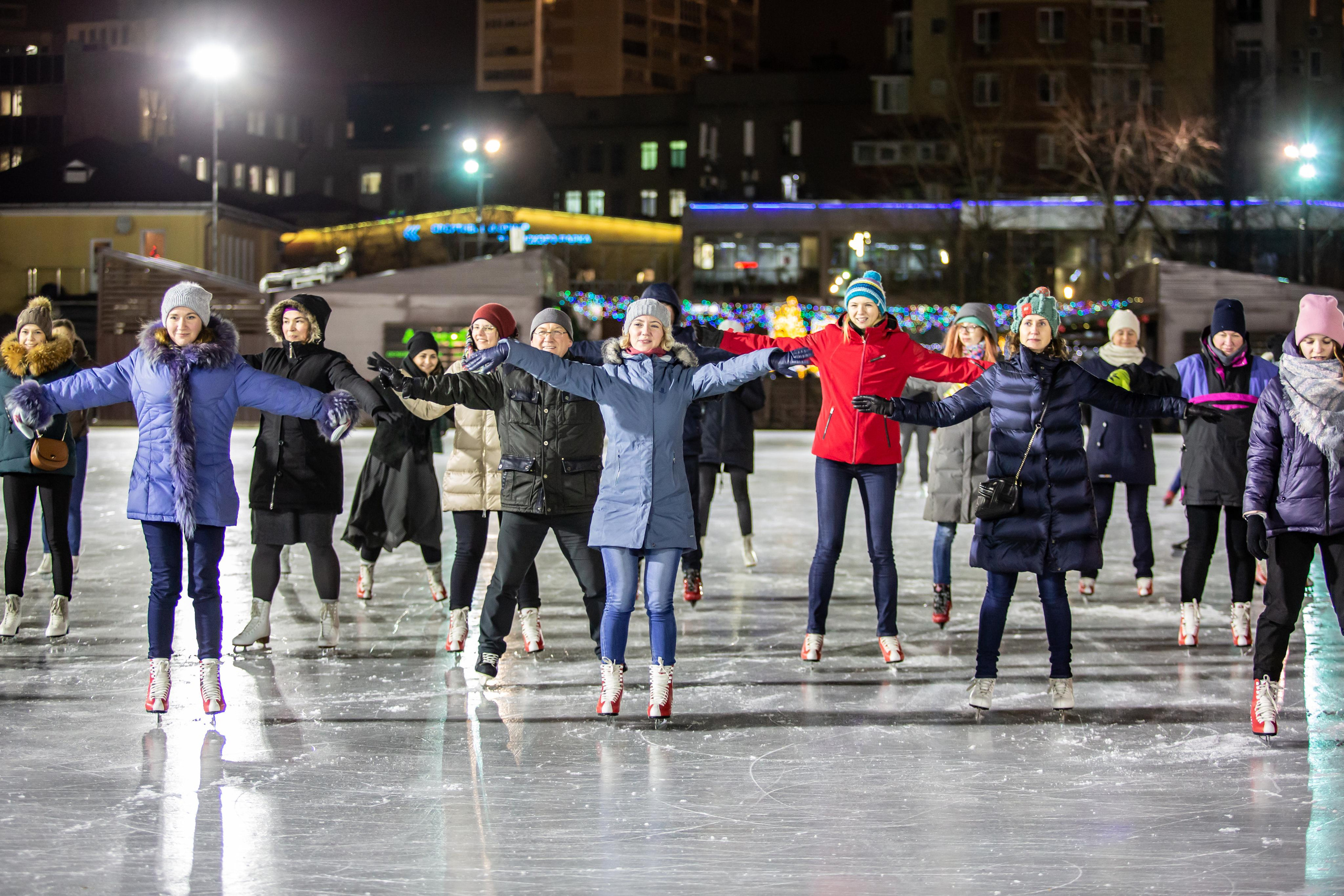 Тимбилдинг на катке. Фотограф Сонкина Татьяна