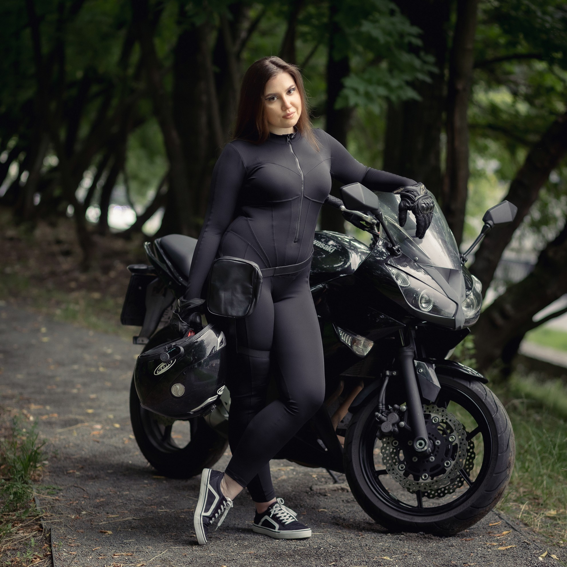 Портрет с мото. Свадебный и репортажный фотограф в Москве и Московской области