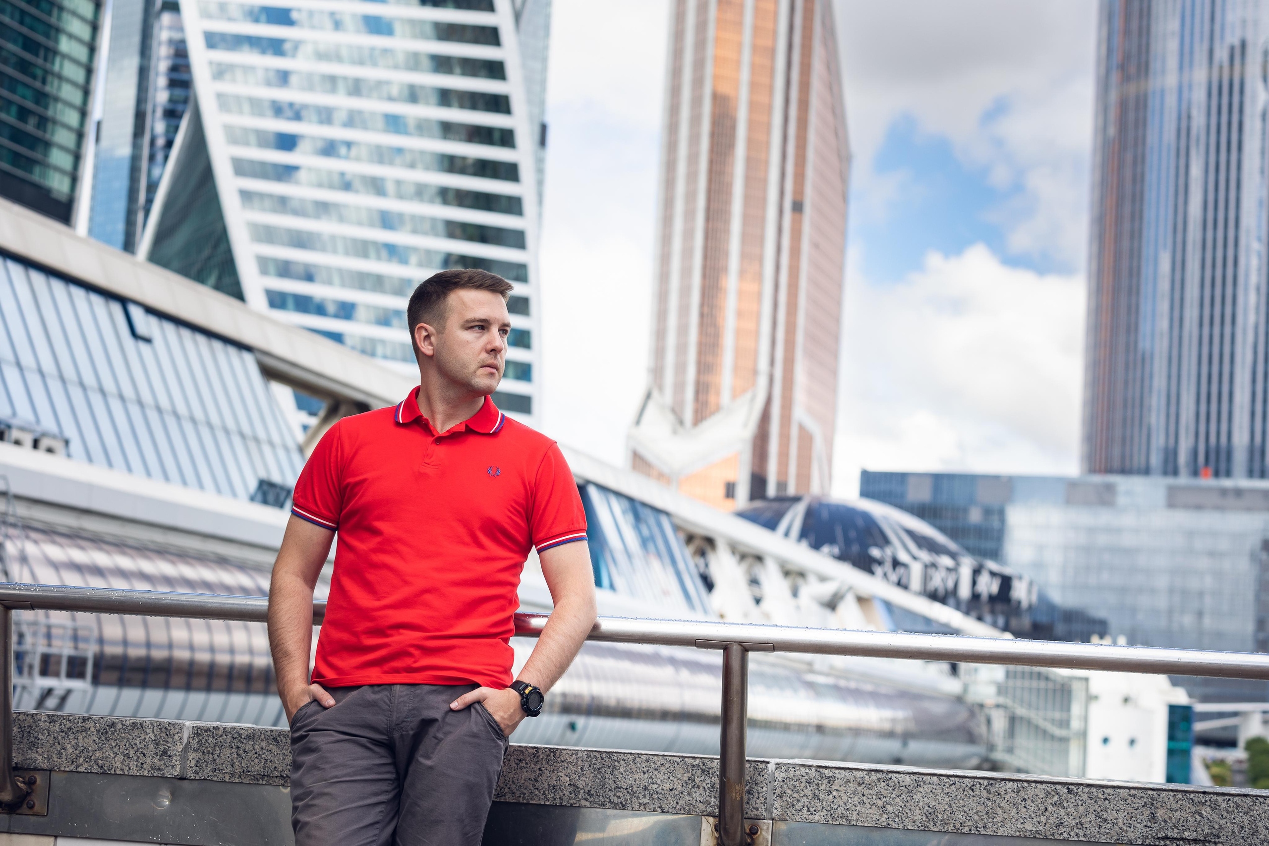 Мужской городской портрет. Свадебный и репортажный фотограф в Москве и Московской области