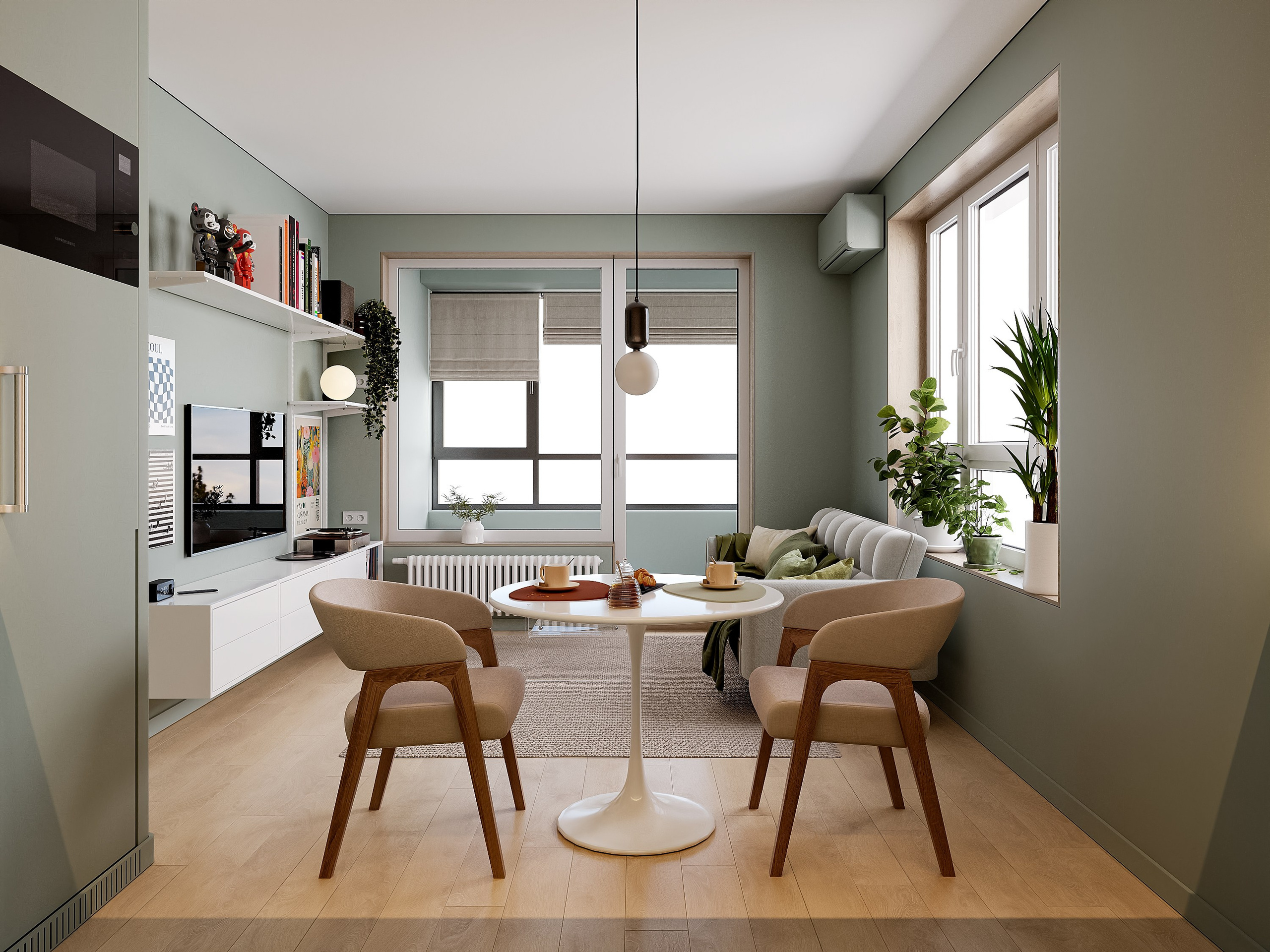 Квартира 37 м². 3Д-Визуализация Наталья Макогонова