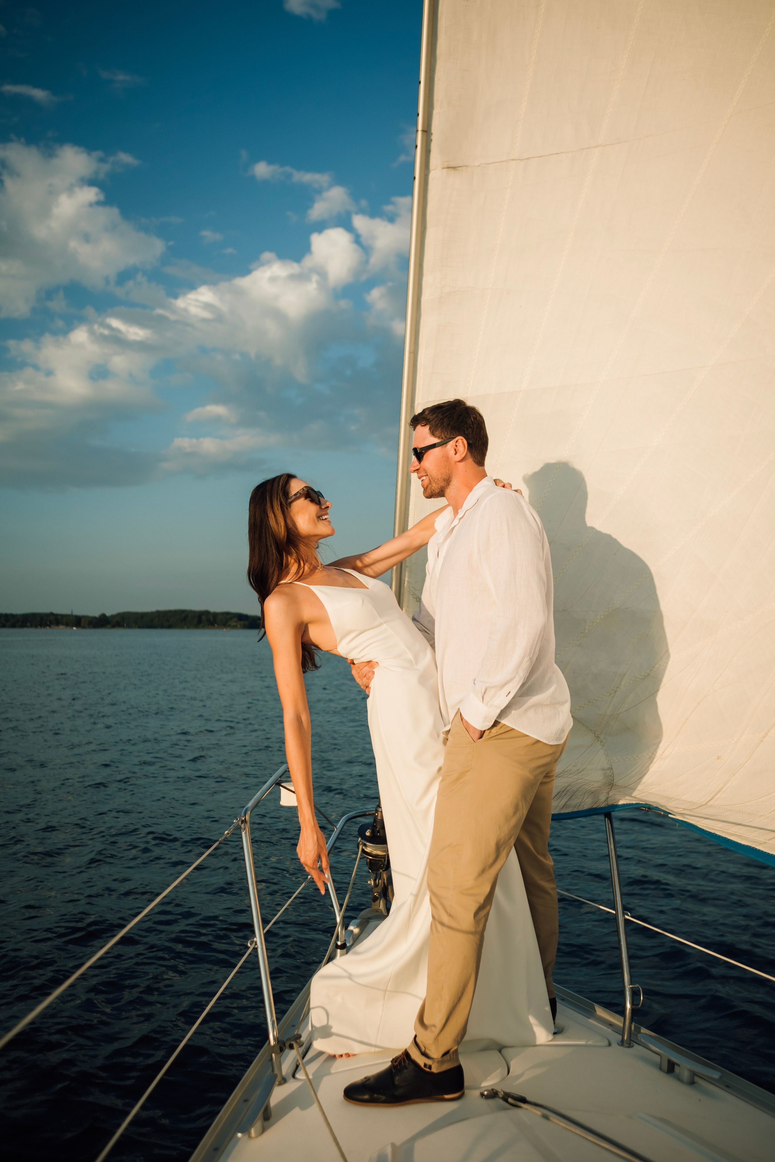 Марина и Сергей, свадьба на яхте. Свадебный и семейный фотограф в Москве Евгения Лисина