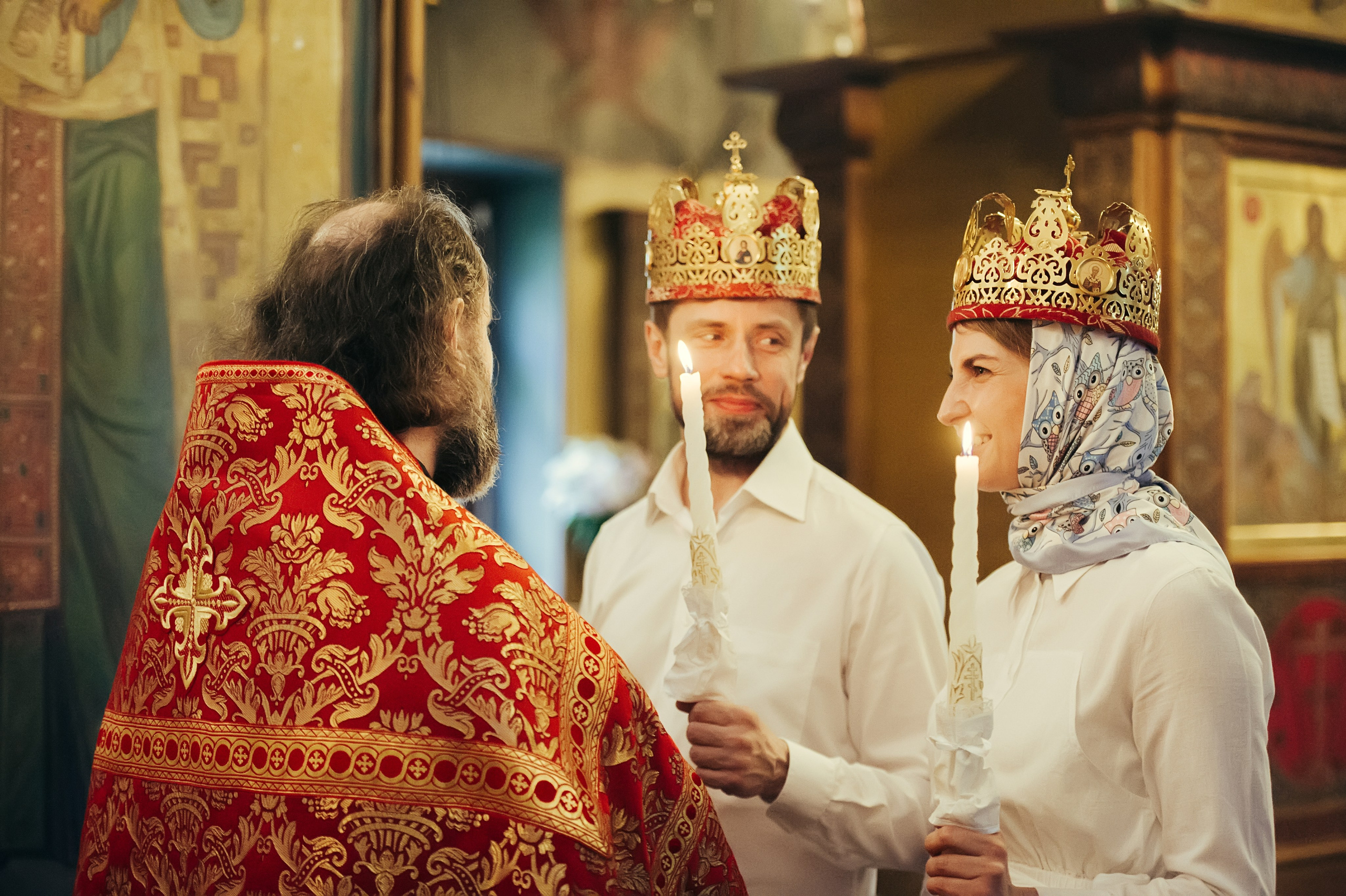 Екатерина и Александр. Венчание, Москва. Семейный фотограф Анна Дубовская