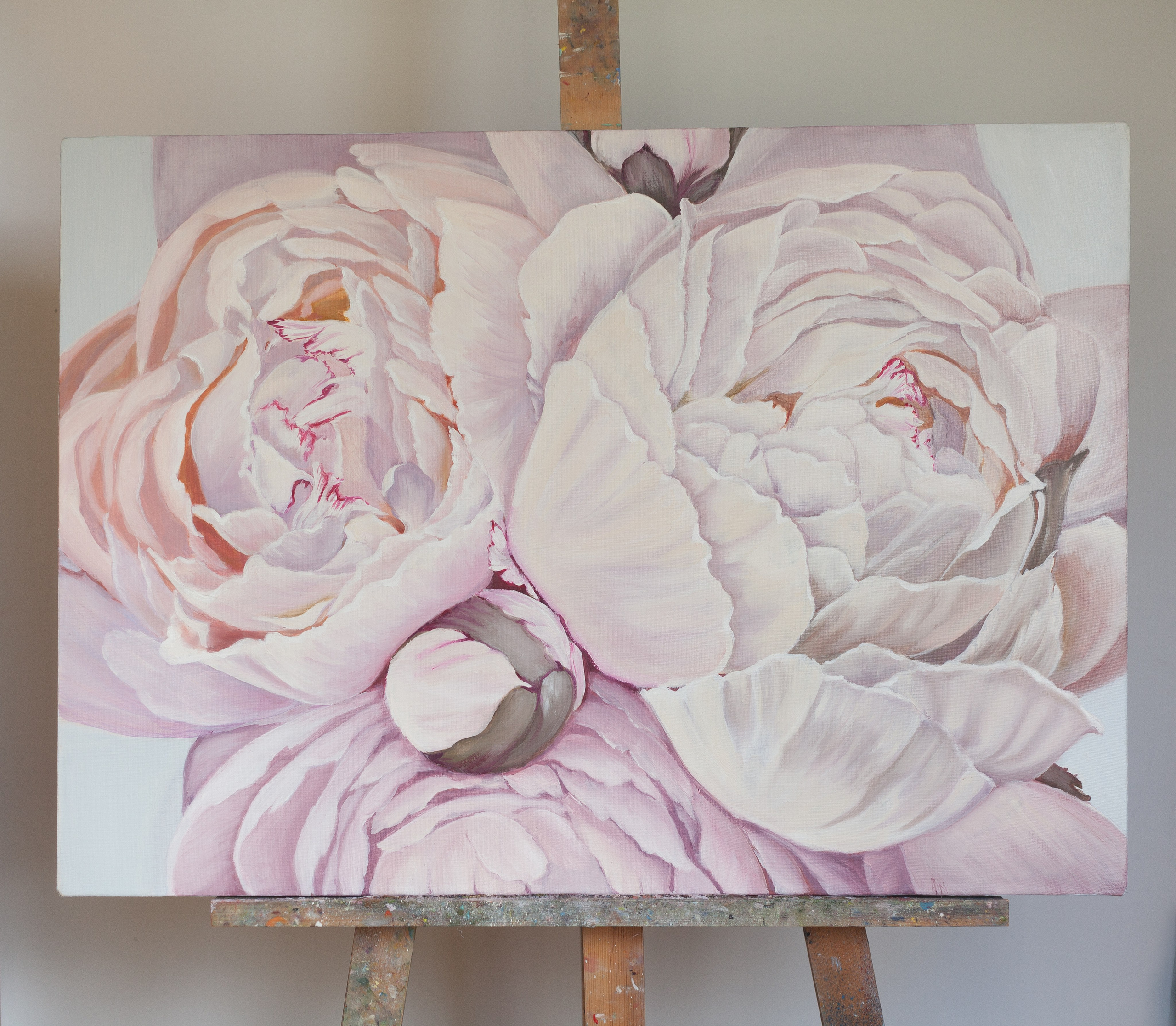 Картина маслом Цветы - Пионы, художник Алёна Мосина, Саратов