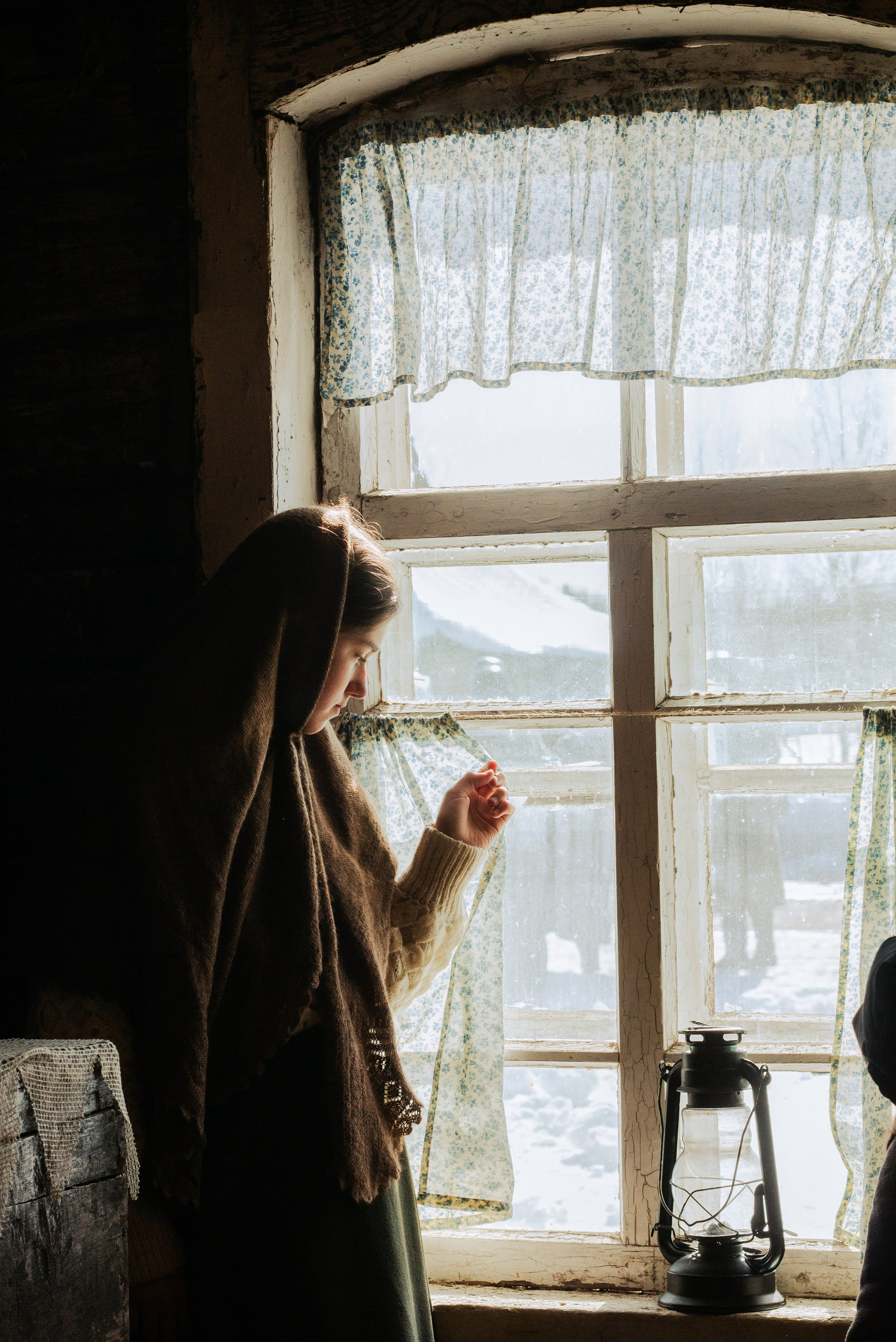 На съемках фильма «Июньская полынь». Мария Колесникова