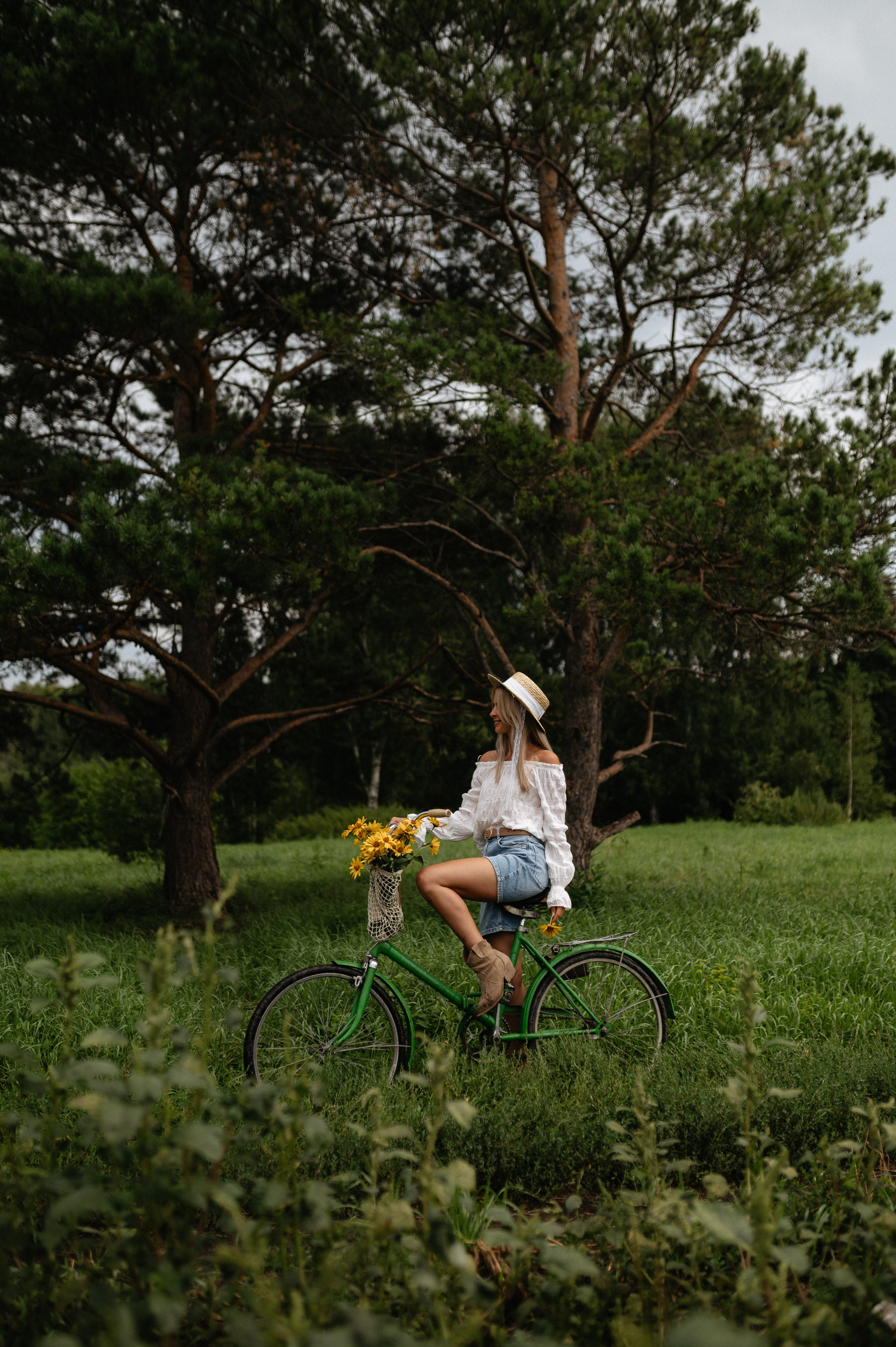 В поле с велосипедом. Главная