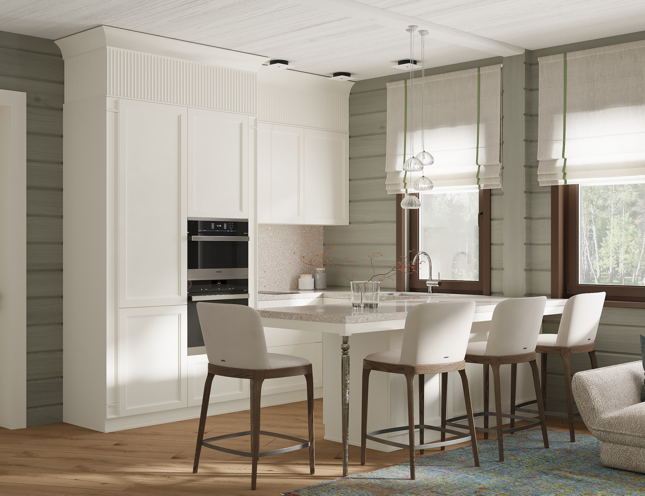 Кухня — гостиная. 3D-дизайнер Кристина Пуляевская