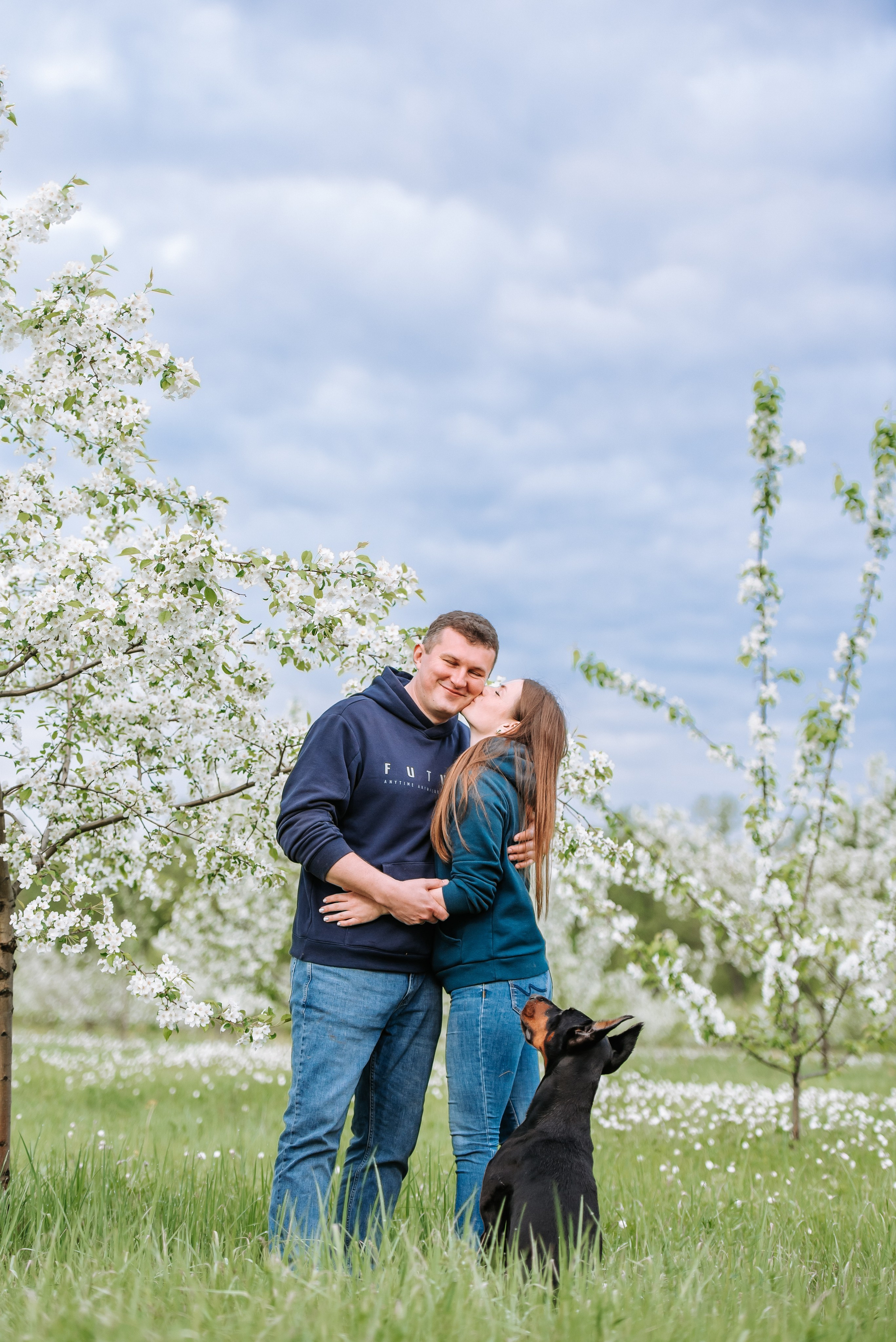 Цветение с доберманами. Фотограф Диана Оленина Красноярск / Братск
