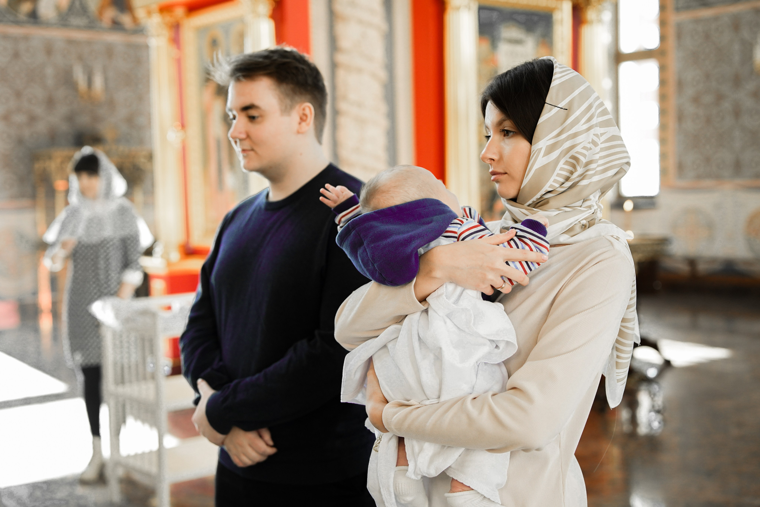 Крещение в Храме Георгия Всеволодовича.Нижний Новгород. Фотограф на крещение и венчание в Нижнем Новгороде.Свадебный Фотограф