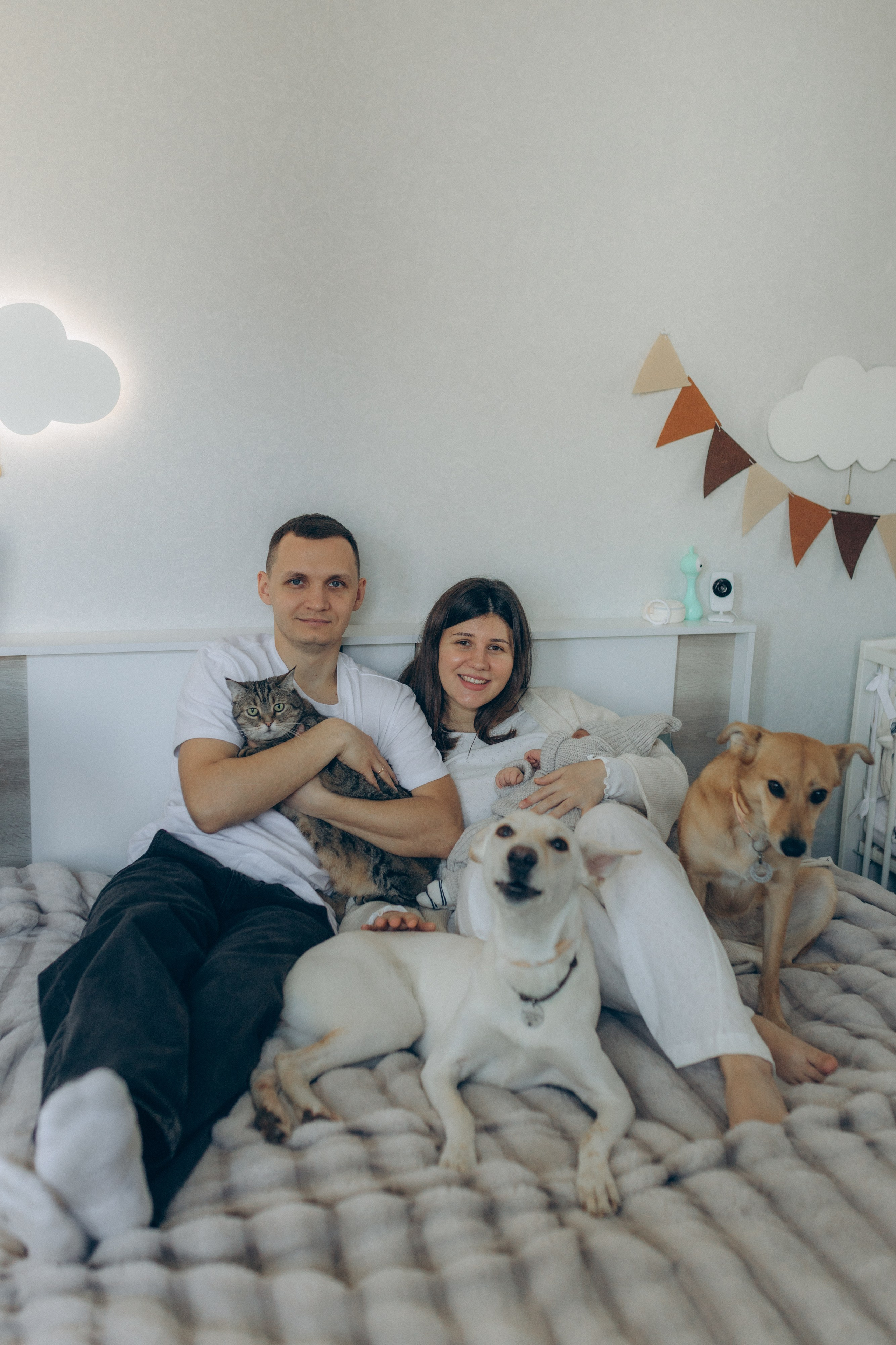 Вика, Дима, Лёва и четвероногие друзья). Семейный фотограф и фотограф на роды в Ростове-на-Дону Мухина Виктория