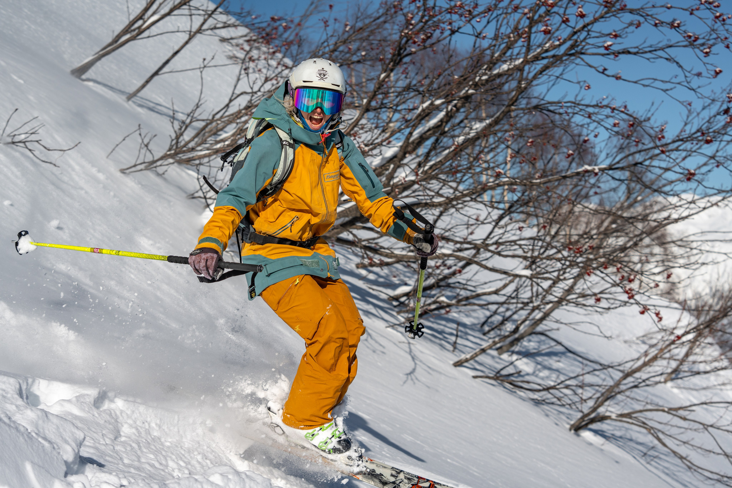 Внетрассовое катание в рамках фрирайд кэмпа с Еленой Ануфриковой. Репортажный фотограф в Красной Поляне и Сочи Павлюченко Екатерина