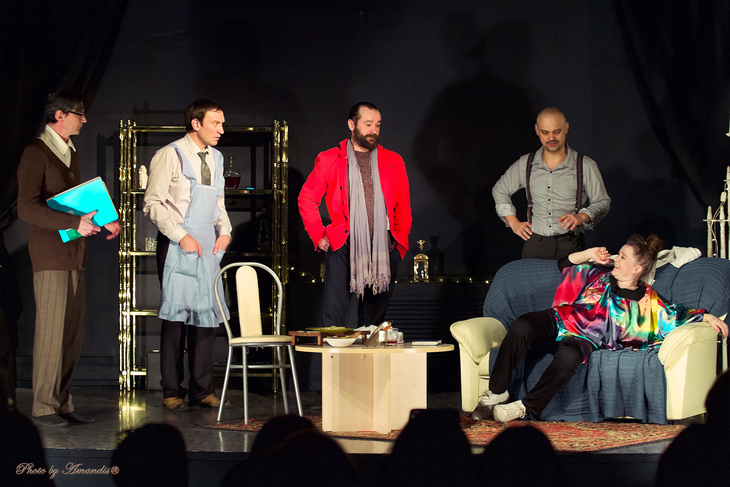 Спектакль «Ужин с дураком». Репортажная съемка в Москве и области. Анималистика