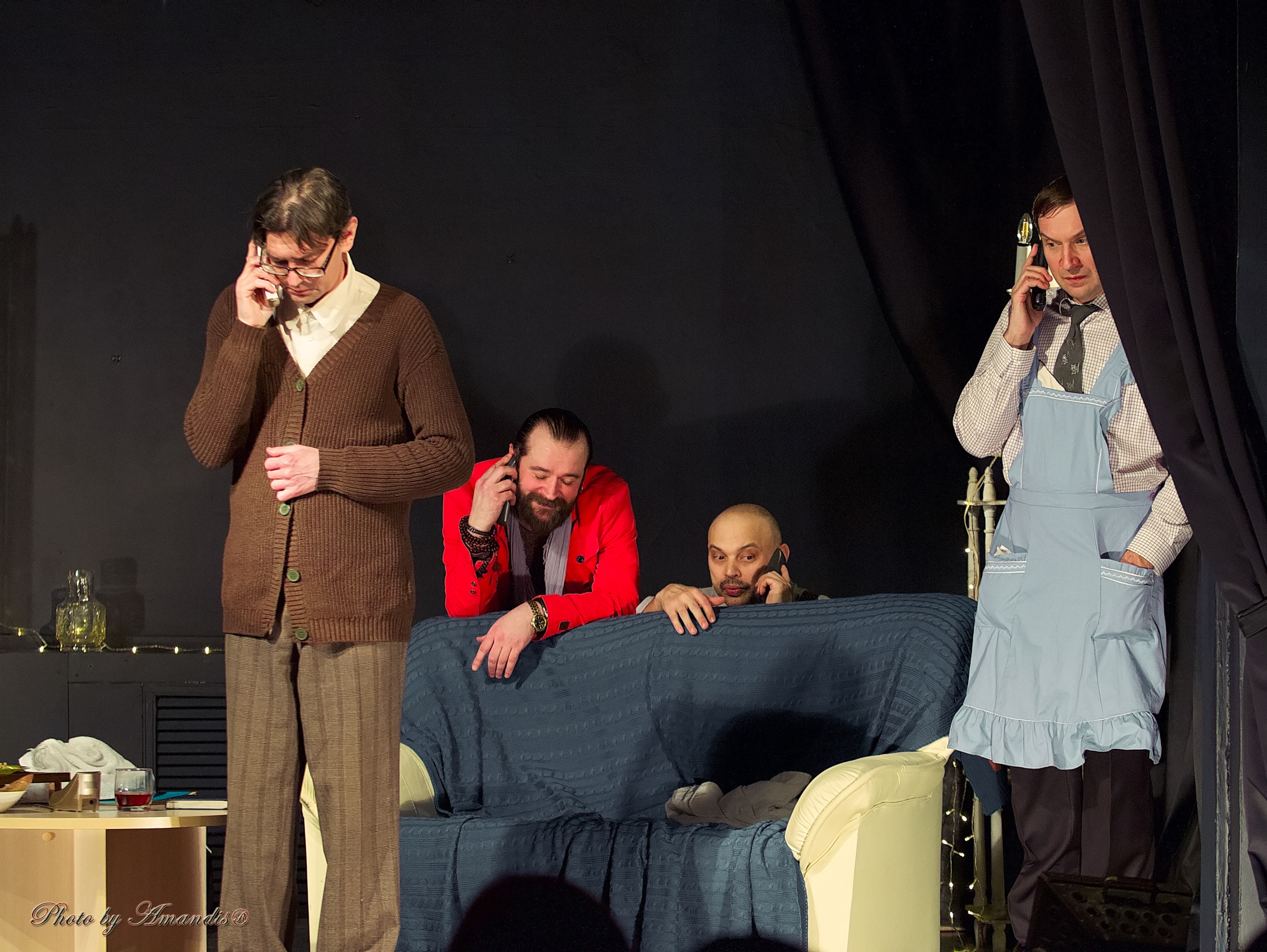 Спектакль «Ужин с дураком». Репортажная съемка в Москве и области. Анималистика