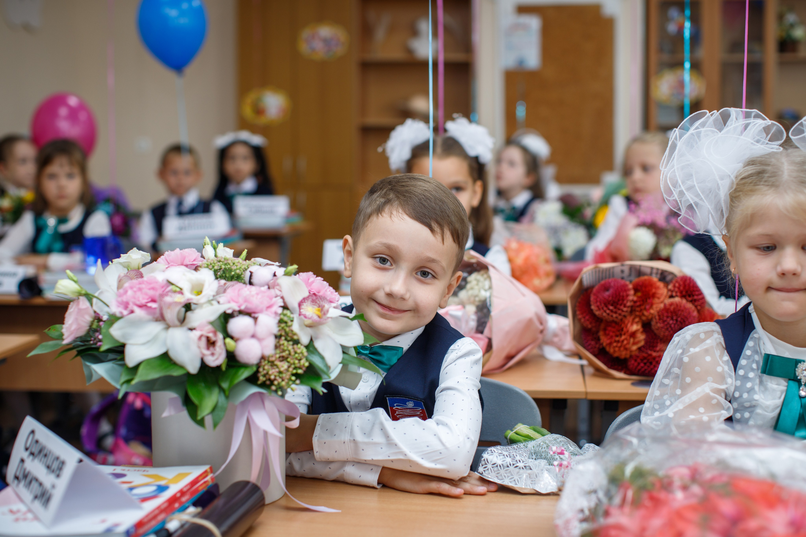 1 сентября / 1 класс / Гимназия № 1558 / г. Москва. Детский и семейный фотограф Мария Киселёва. Москва