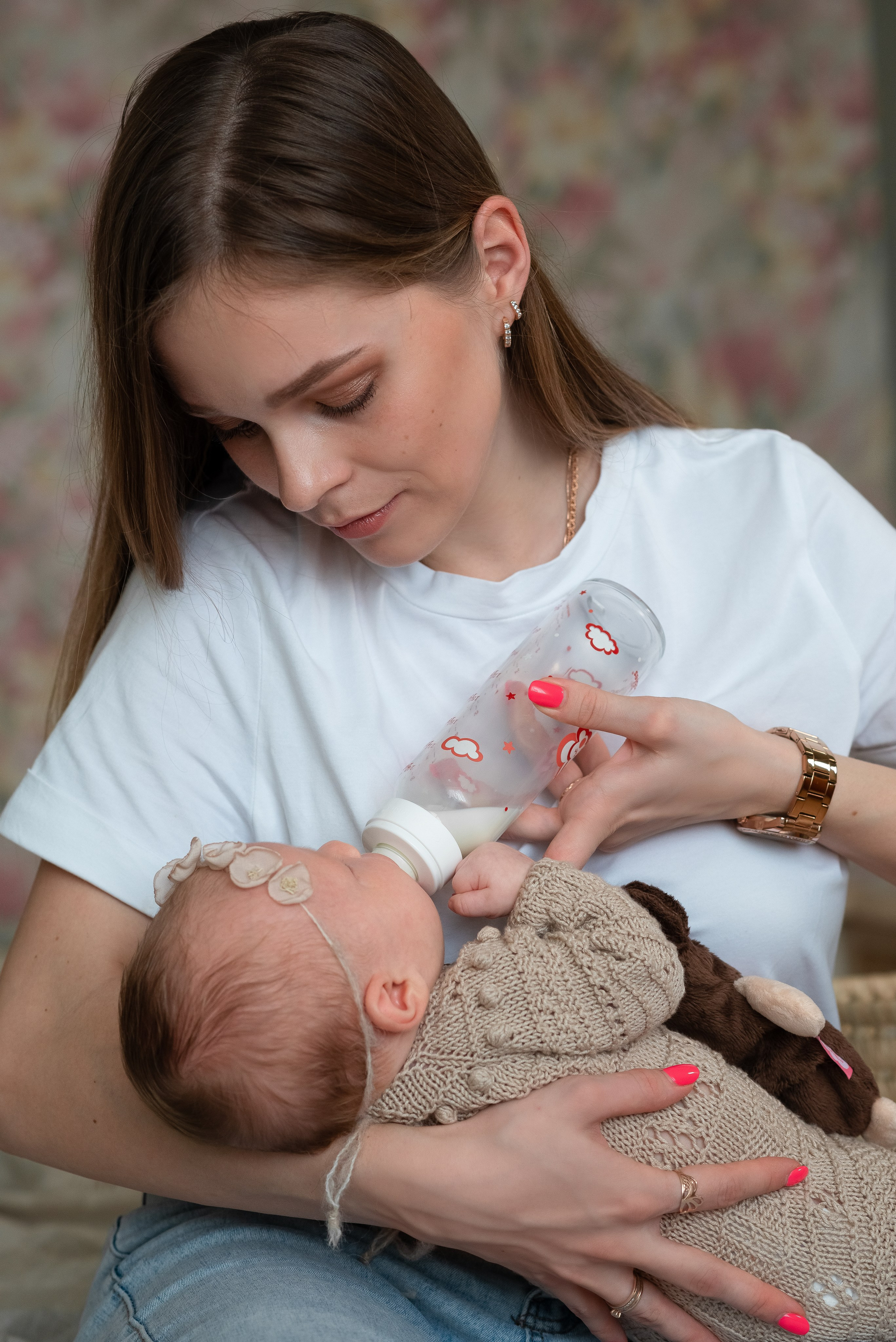 Маленькая Машенька. Семейный фотограф на выписку из роддома и крещение Минск Настя Гришук