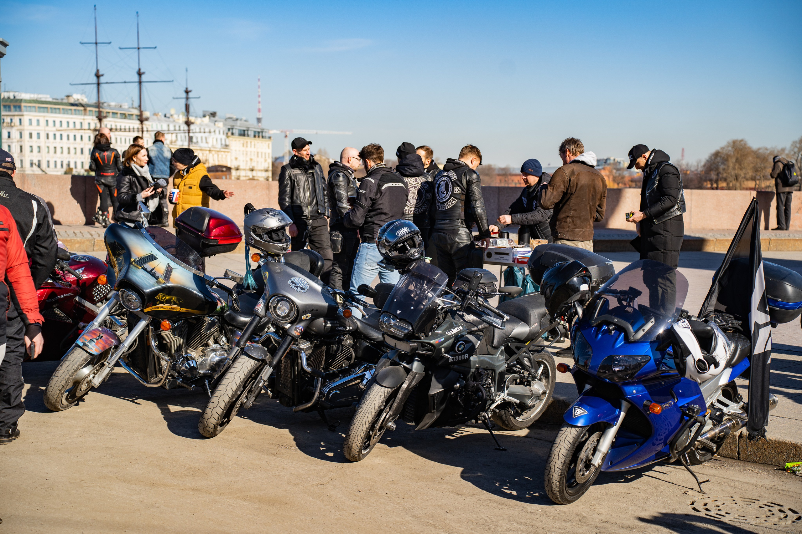 Весенний прохват мотоклуба Normans Riders MC. Концертный и репортажный фотограф в Санкт-Петербурге Слава Пахомов