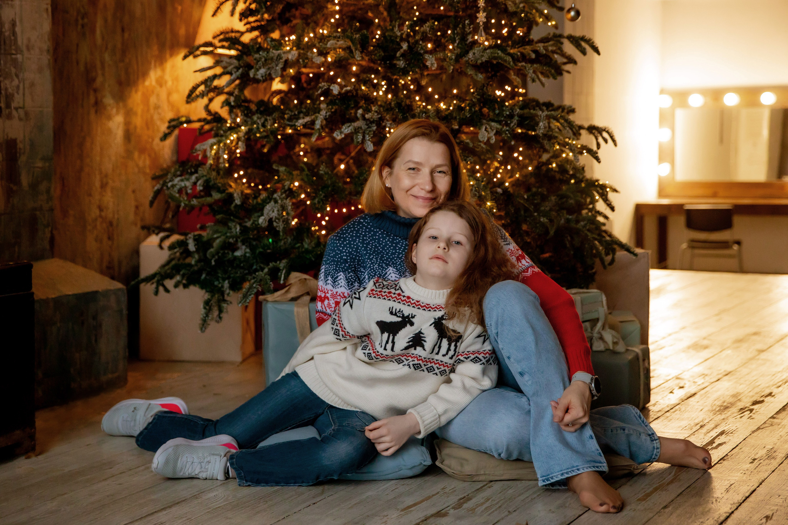 Новогодняя фотосессия для большой семьи. Семейный фотограф в Москве