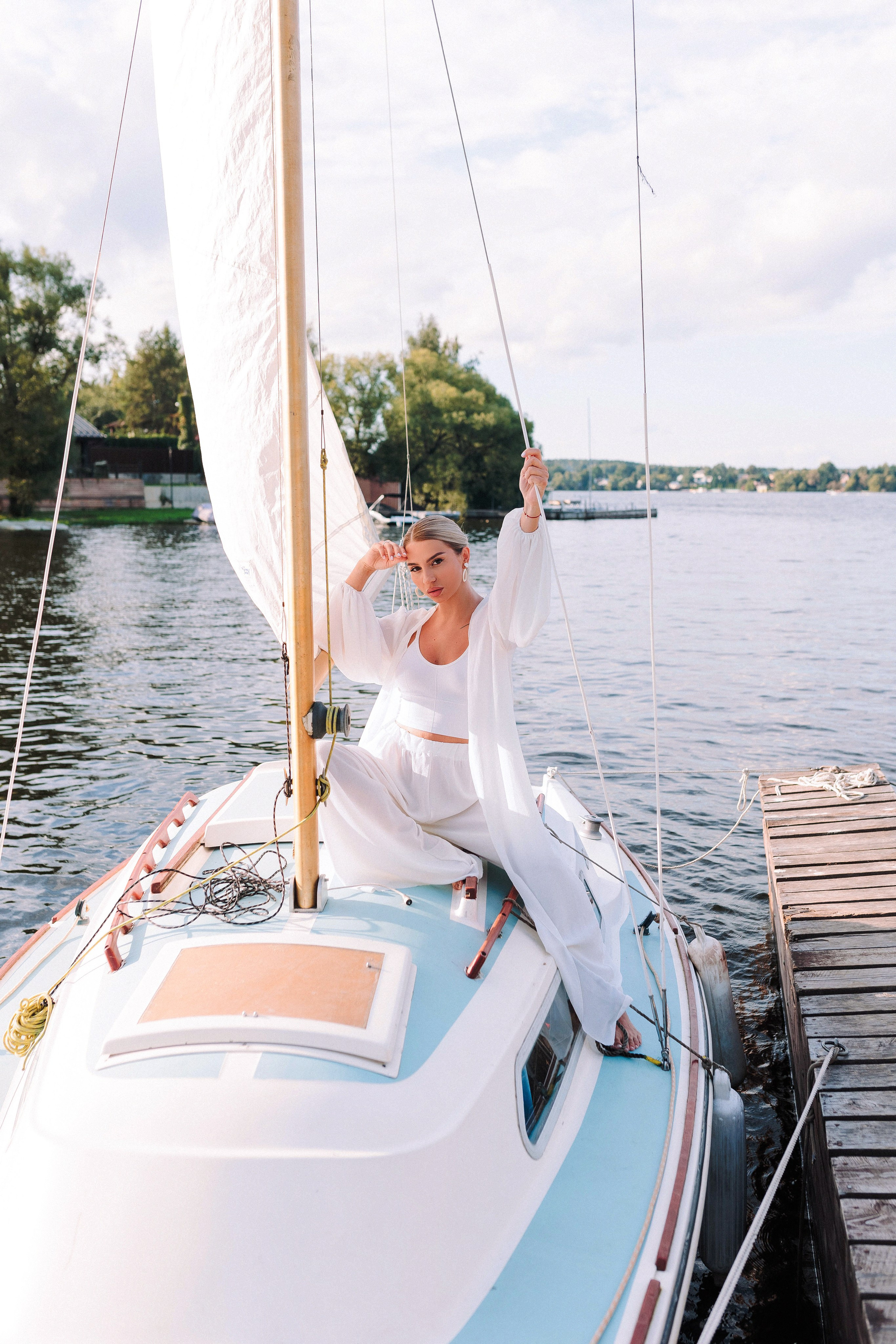 Съёмка на яхте. Фотограф Полина Лытнева
