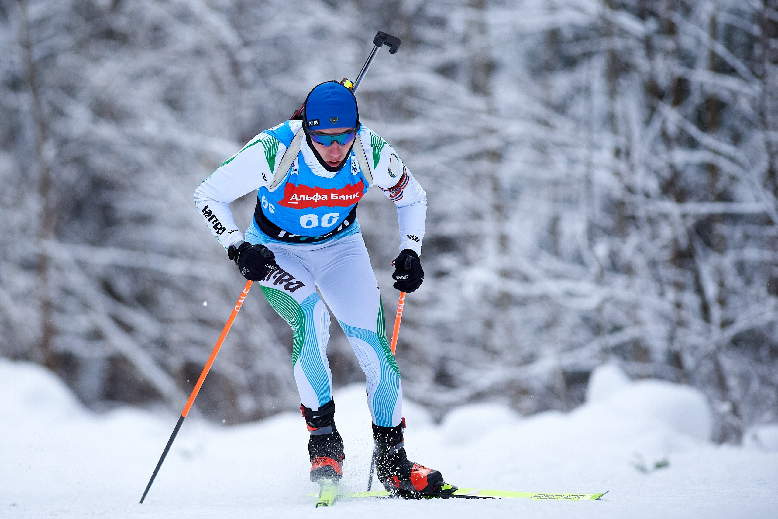 Биатлон. Чемпионат России — 2024/2025, 3-й этап, Ижевск. Спринт. Мужчины. Спортивный репортажный фотограф в Ижевске Сергей Мерзляков