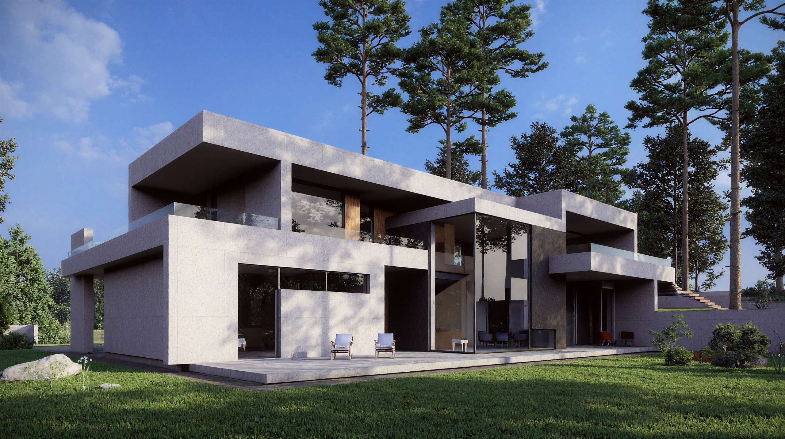 Минимал " Glass Cube». Архитектурное проектирование