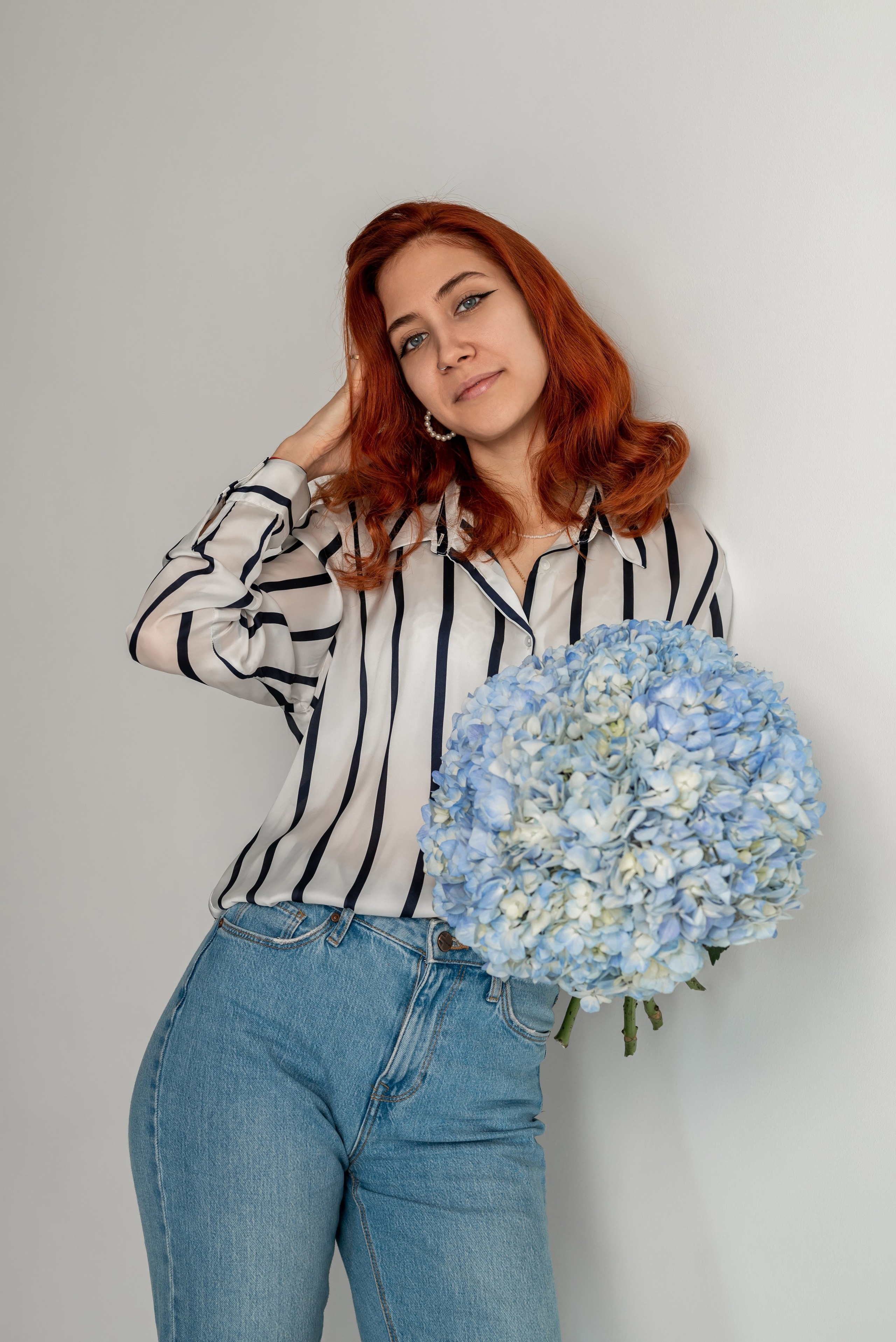 Фотопроект с голубыми гортензиями. Фотограф в городе Салават