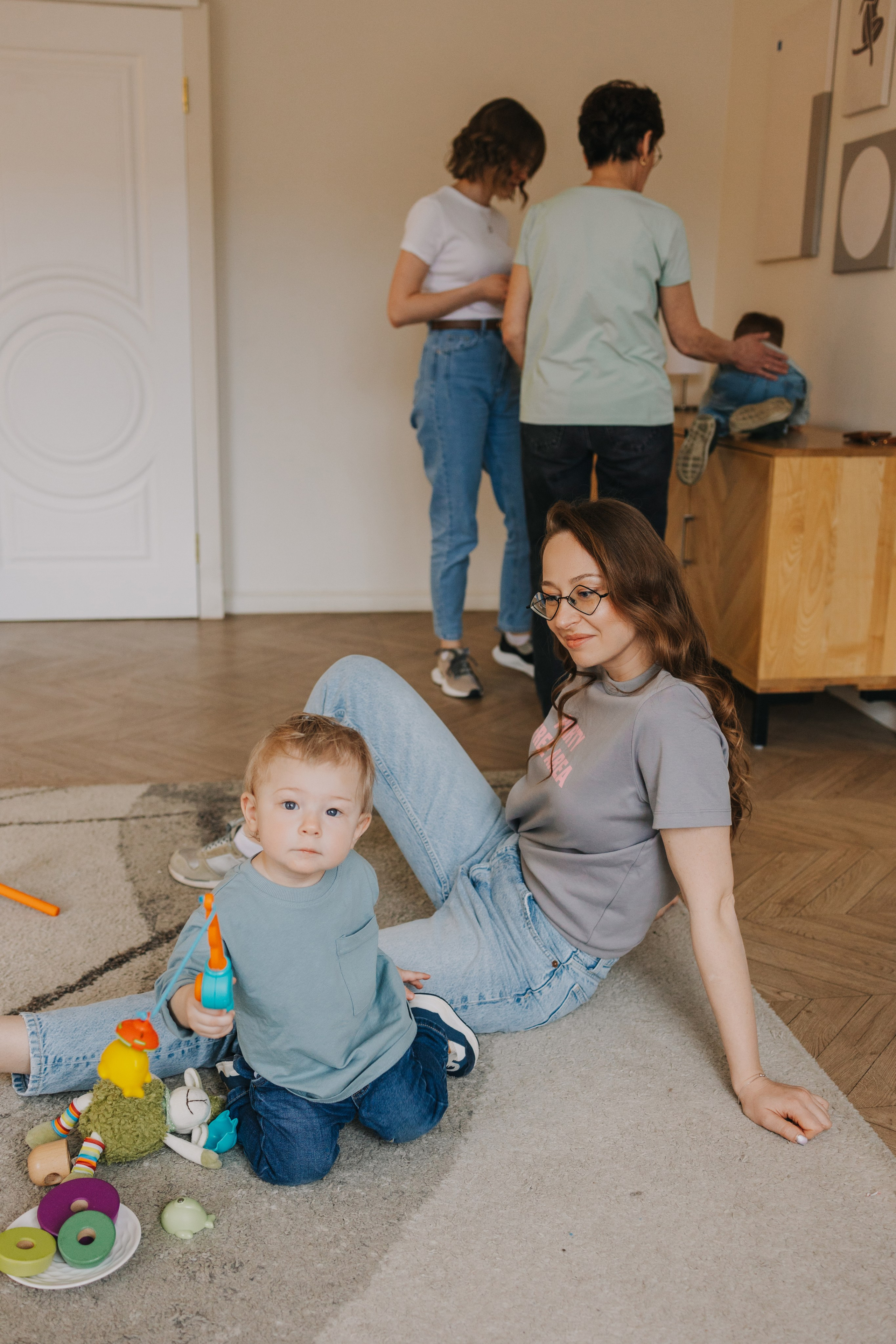 Большая семья. Домашняя фотосессия