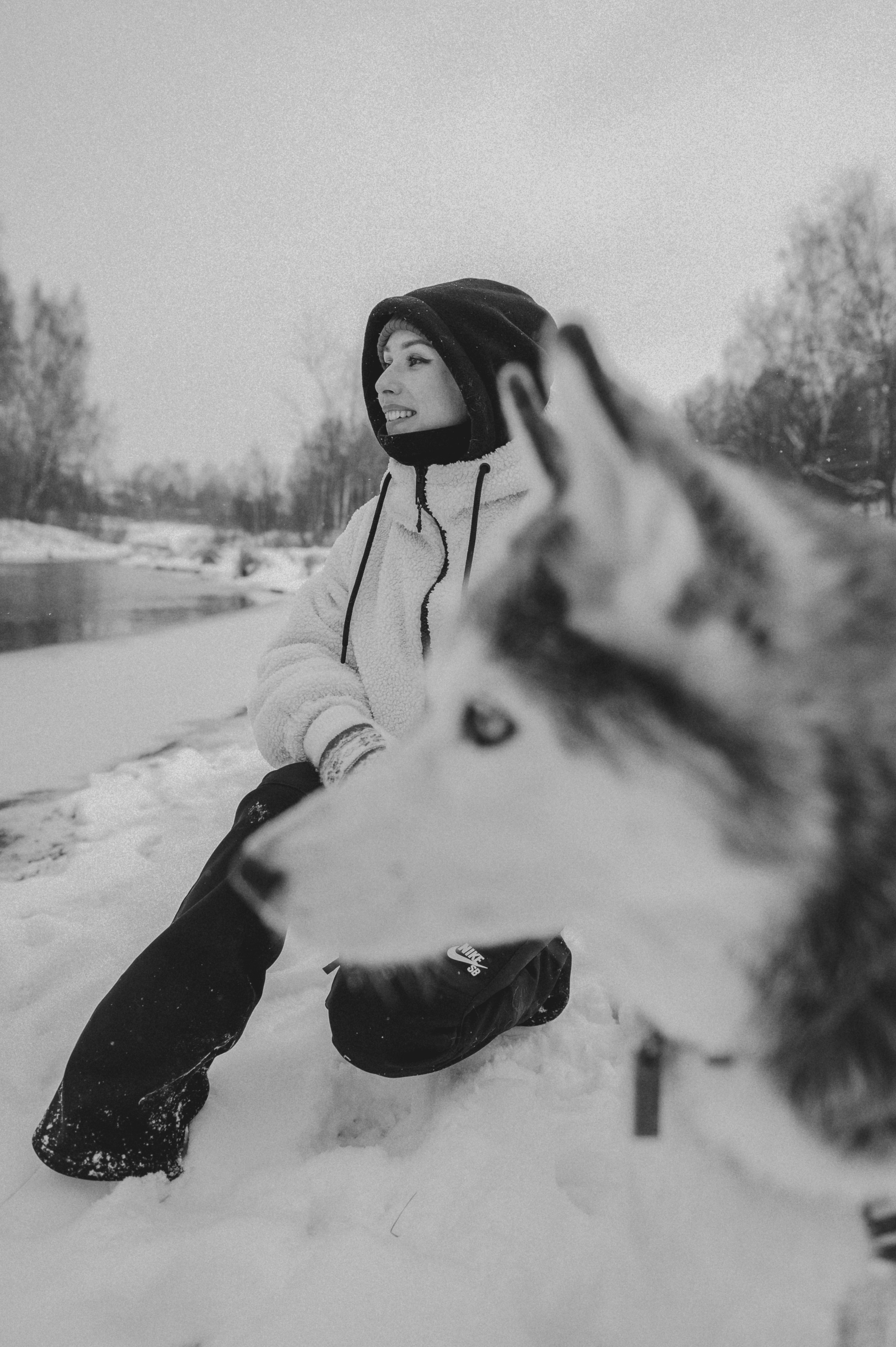 Люда и хаски Тегра (Королев, 2024). Анна Пушина, фотограф, Москва, Королев, Пушкино