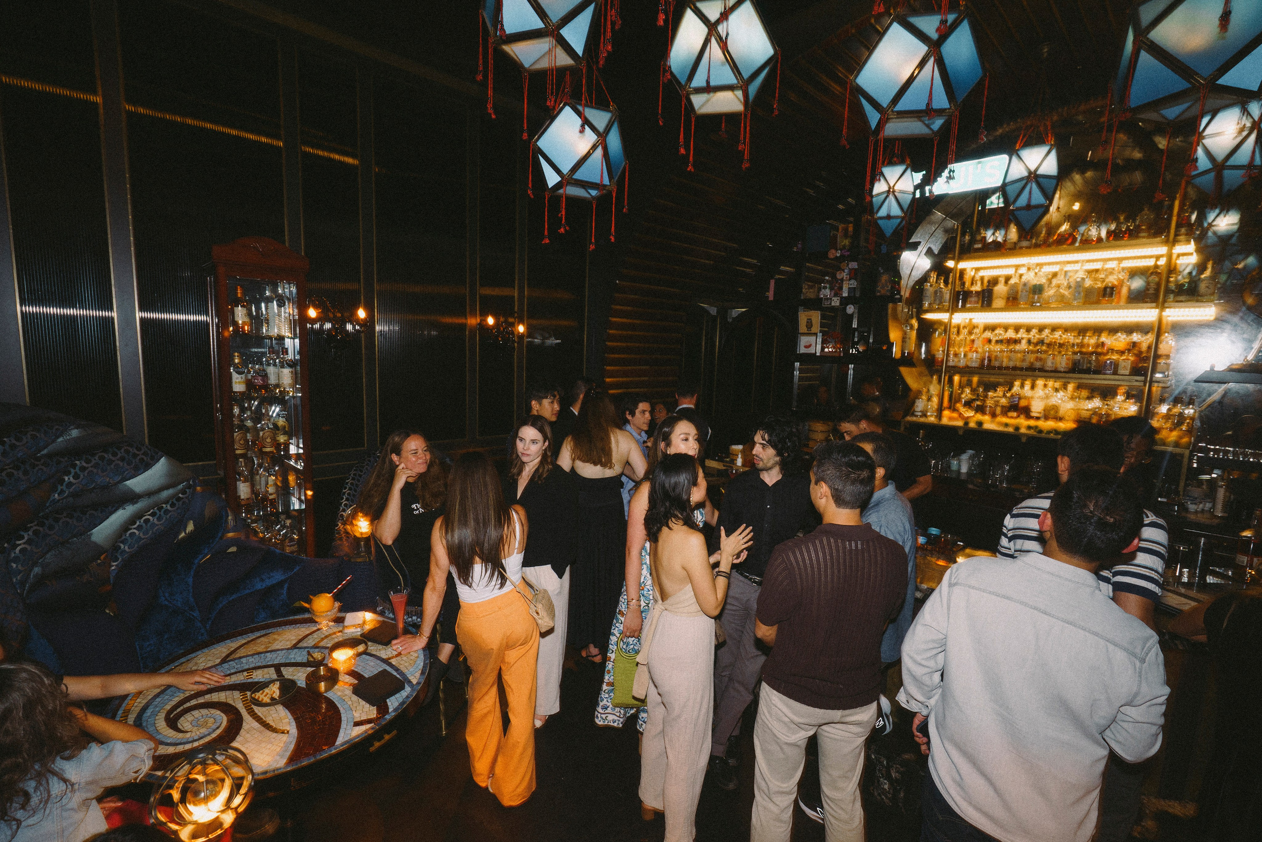 Birthday party at a restaurant. New York photographer RINAT SHAHMETOV in New York city