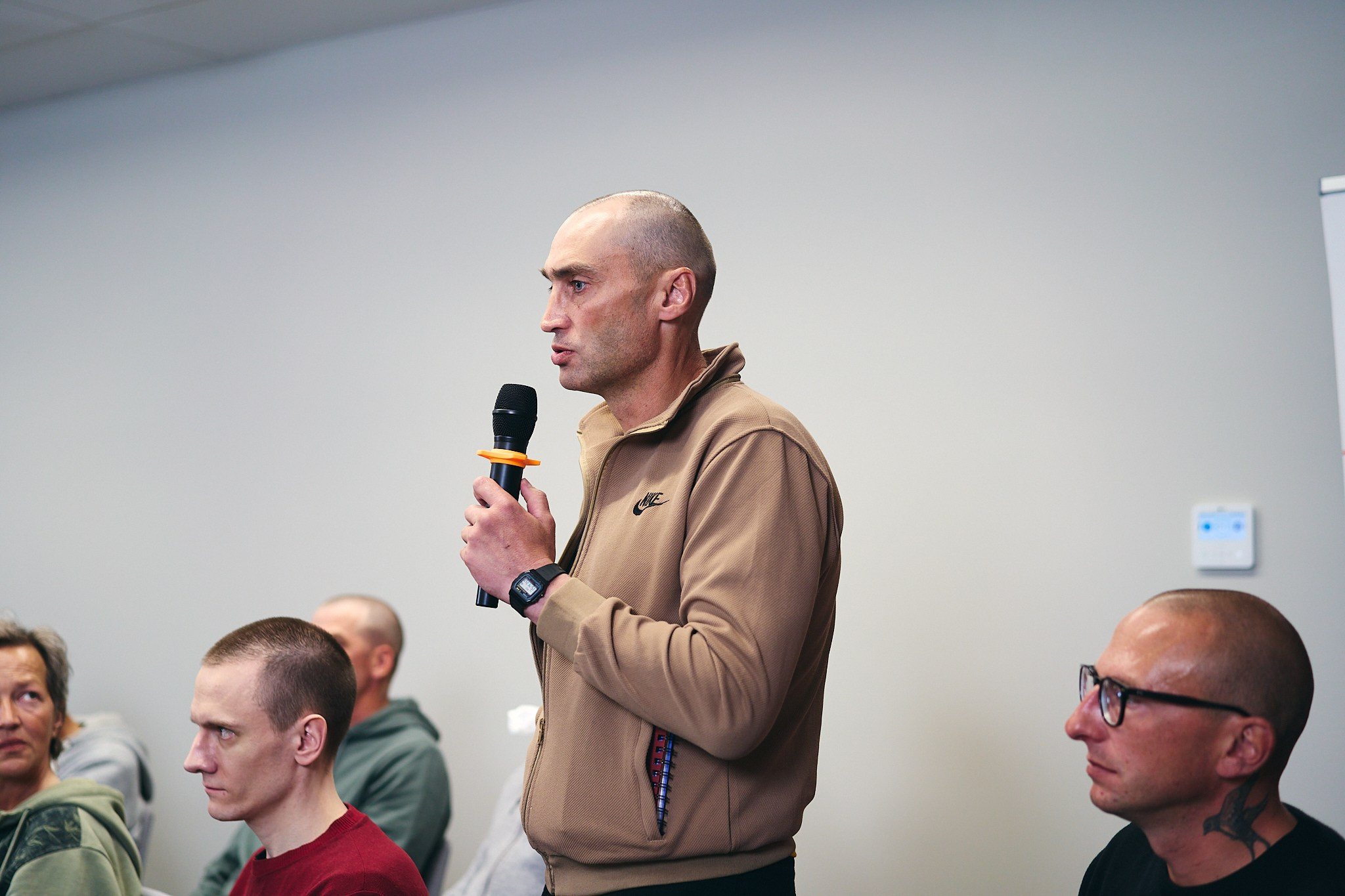 Press conference with Sviatlana Tsikhanouskaya and released political prisoners. Photographer in Vilnius